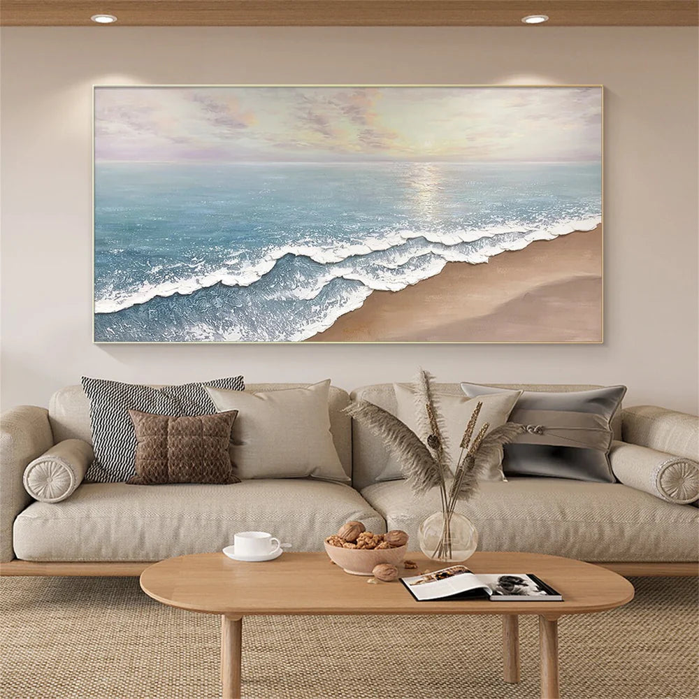 Zoes Deco Original Hand-Painted Abstract/Plaste Art/Sky And Ocean
