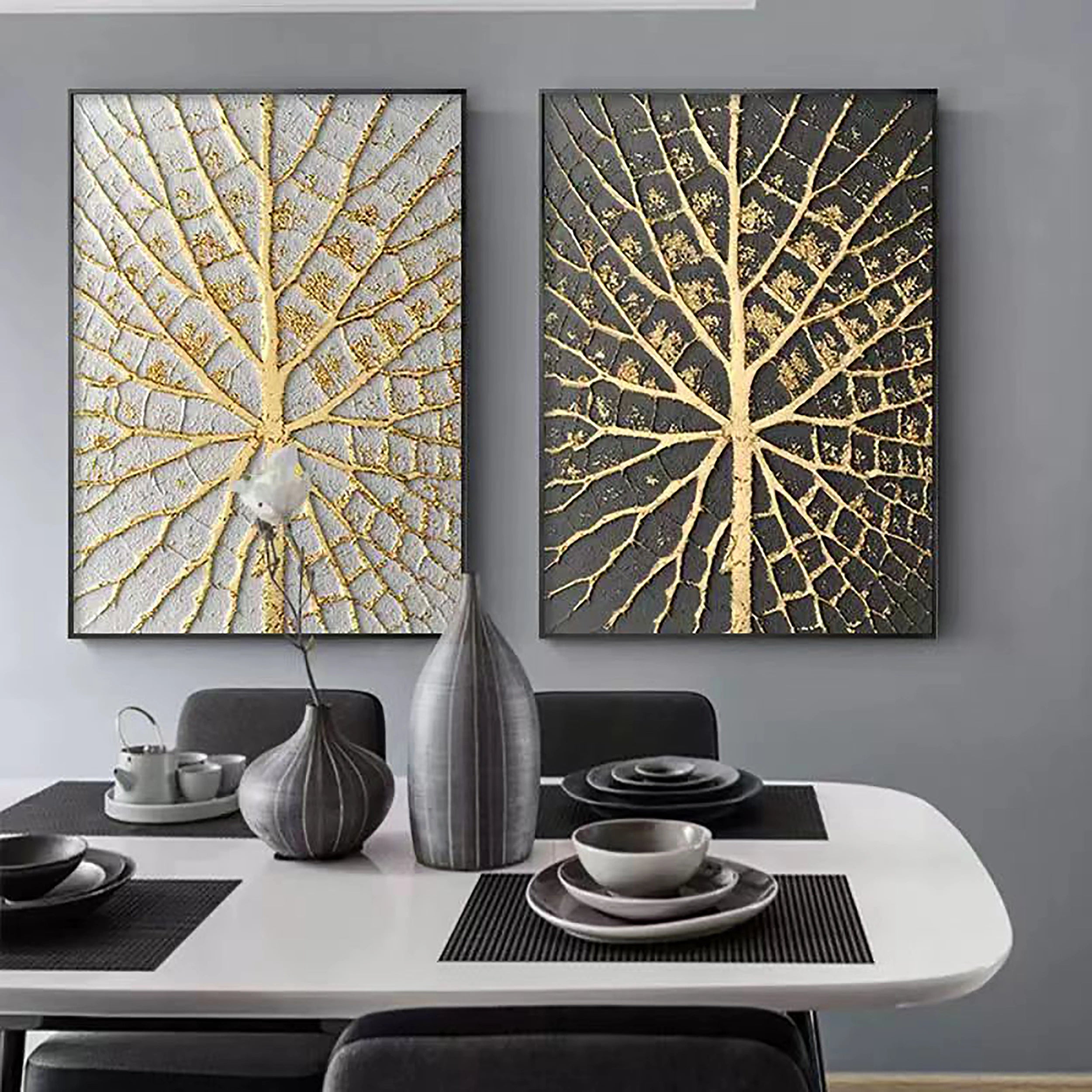 Wabi Sabi Abstract Wall Art Set of 2 #WA104