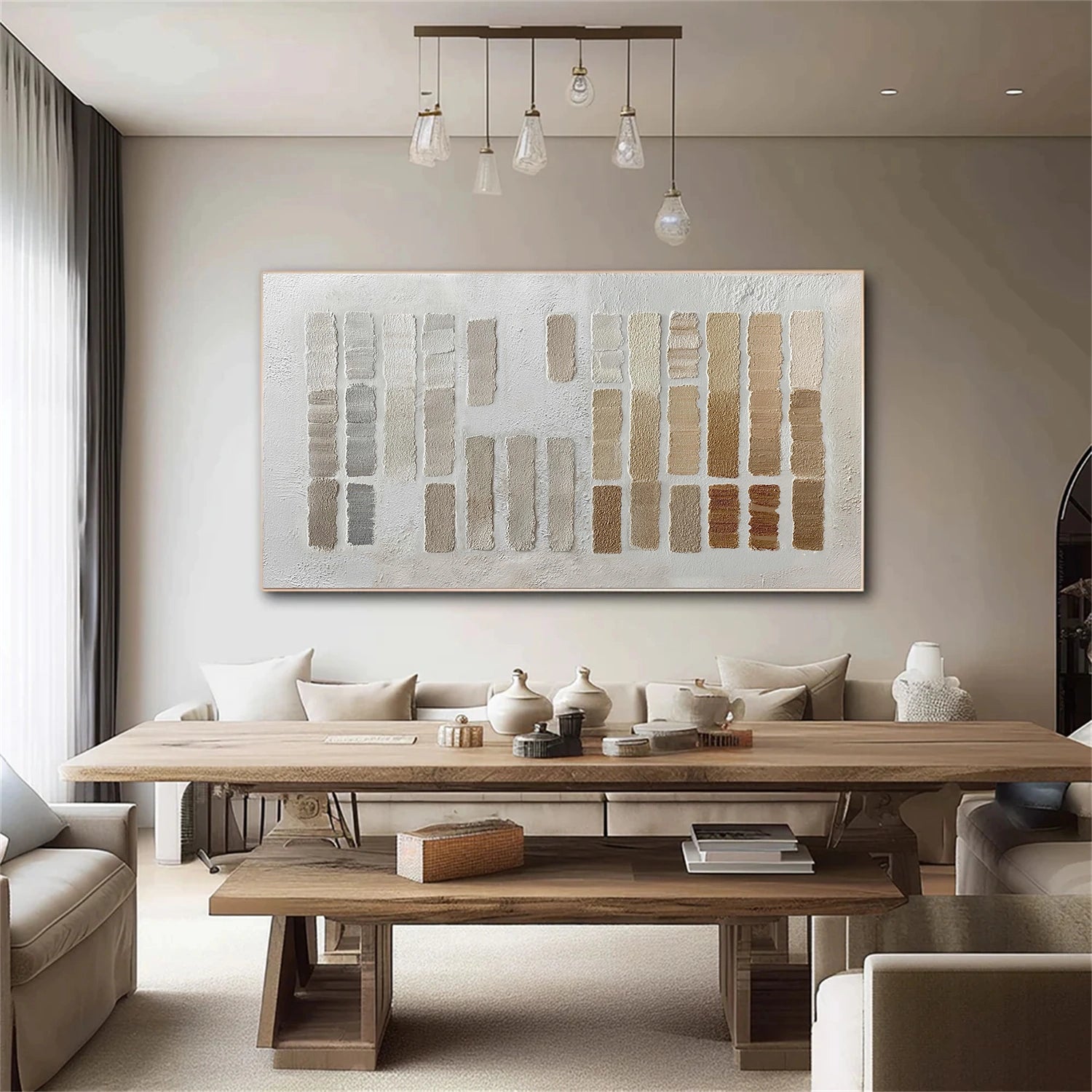 Wabi Sabi Abstract Textured Canvas Art #WA249