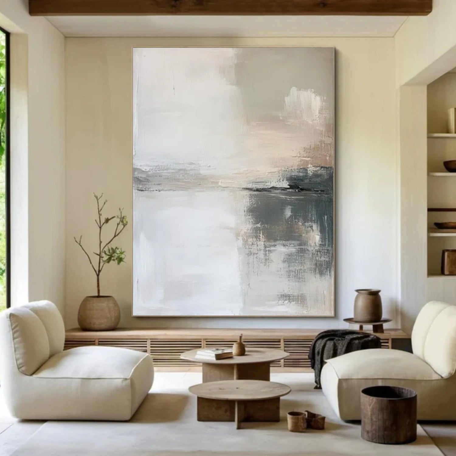 Wabi Sabi Abstract Canvas Art #WA215