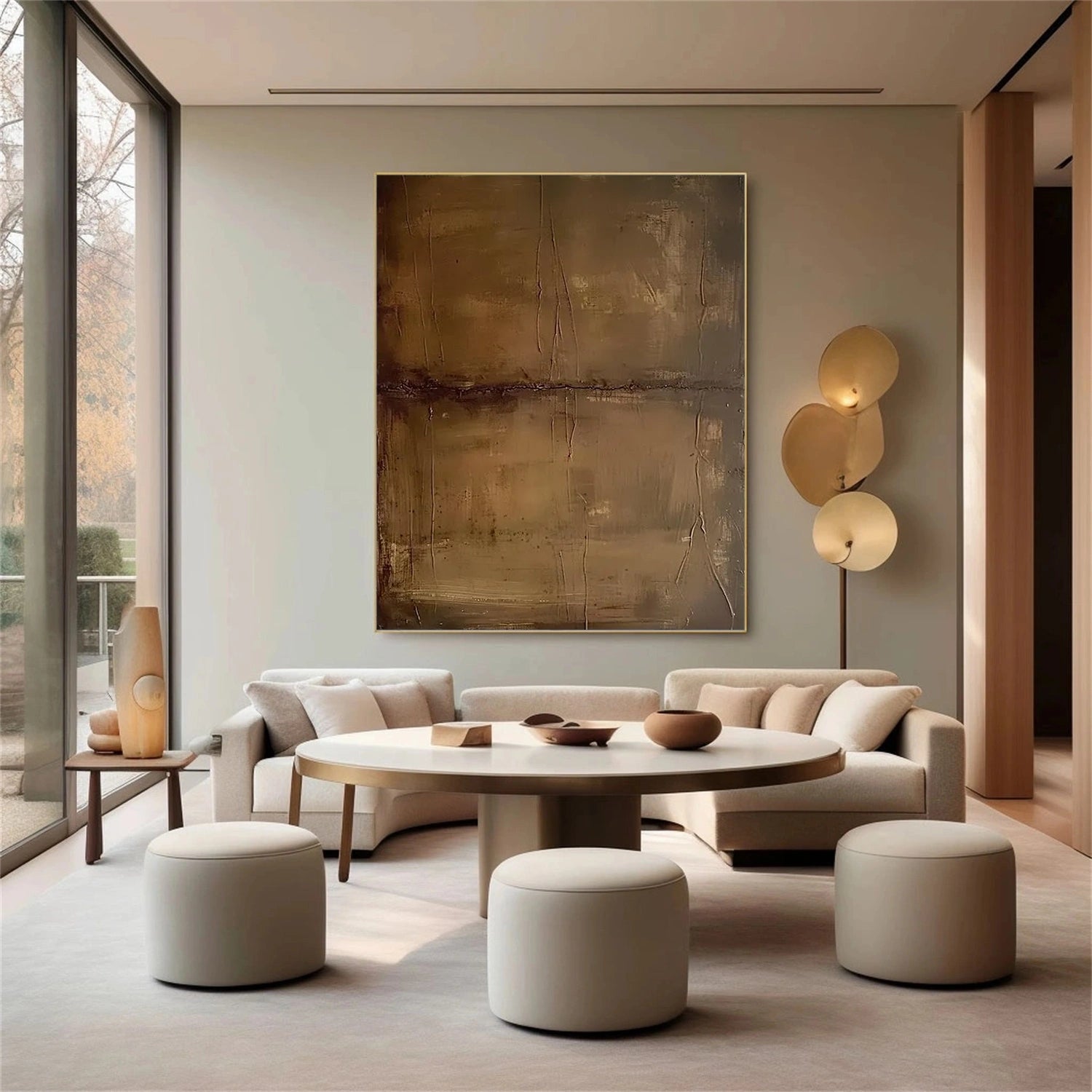 Brown Abstract Wall Art #AW110