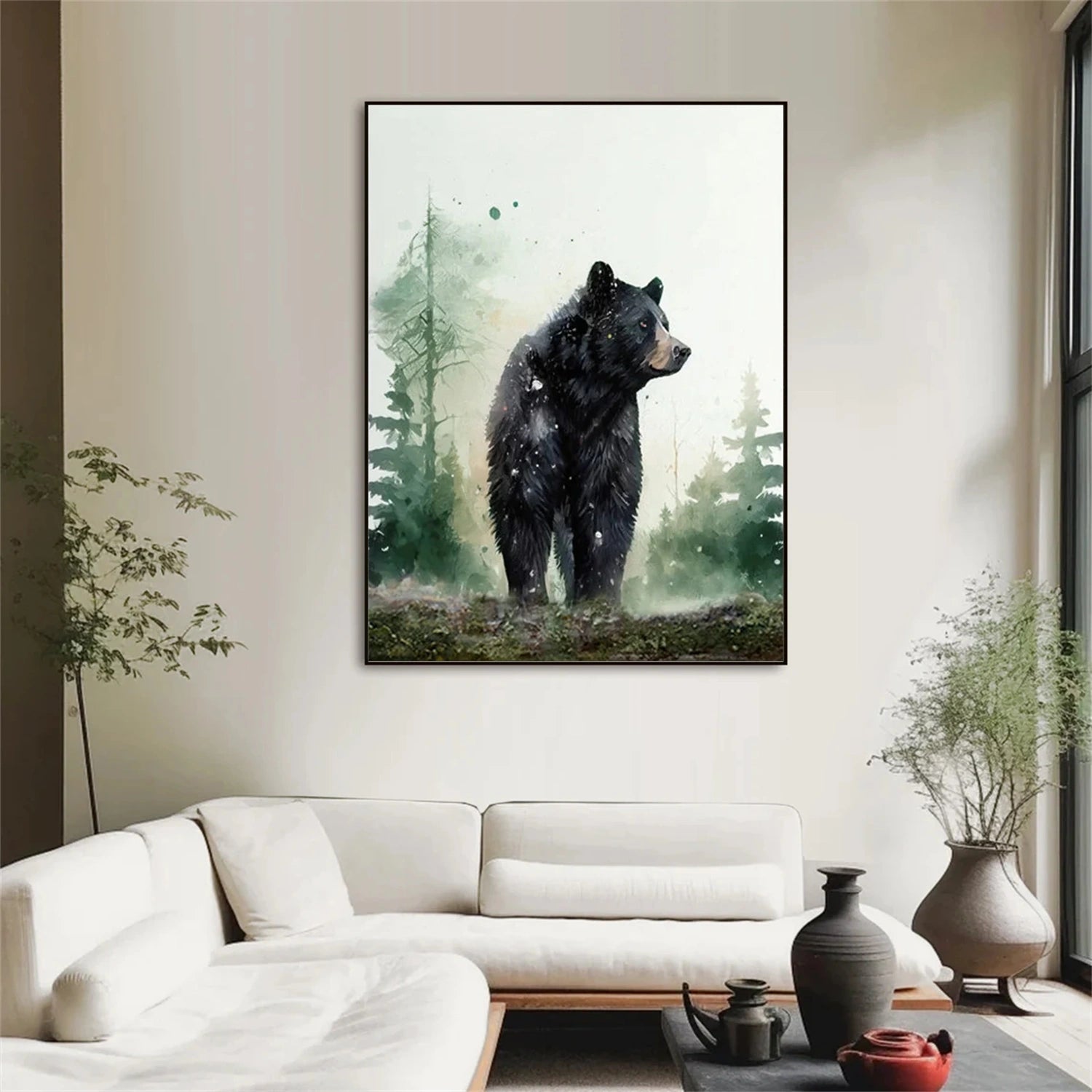 Abstract Animal Art Ursus thibetanus Wall Art #AT040