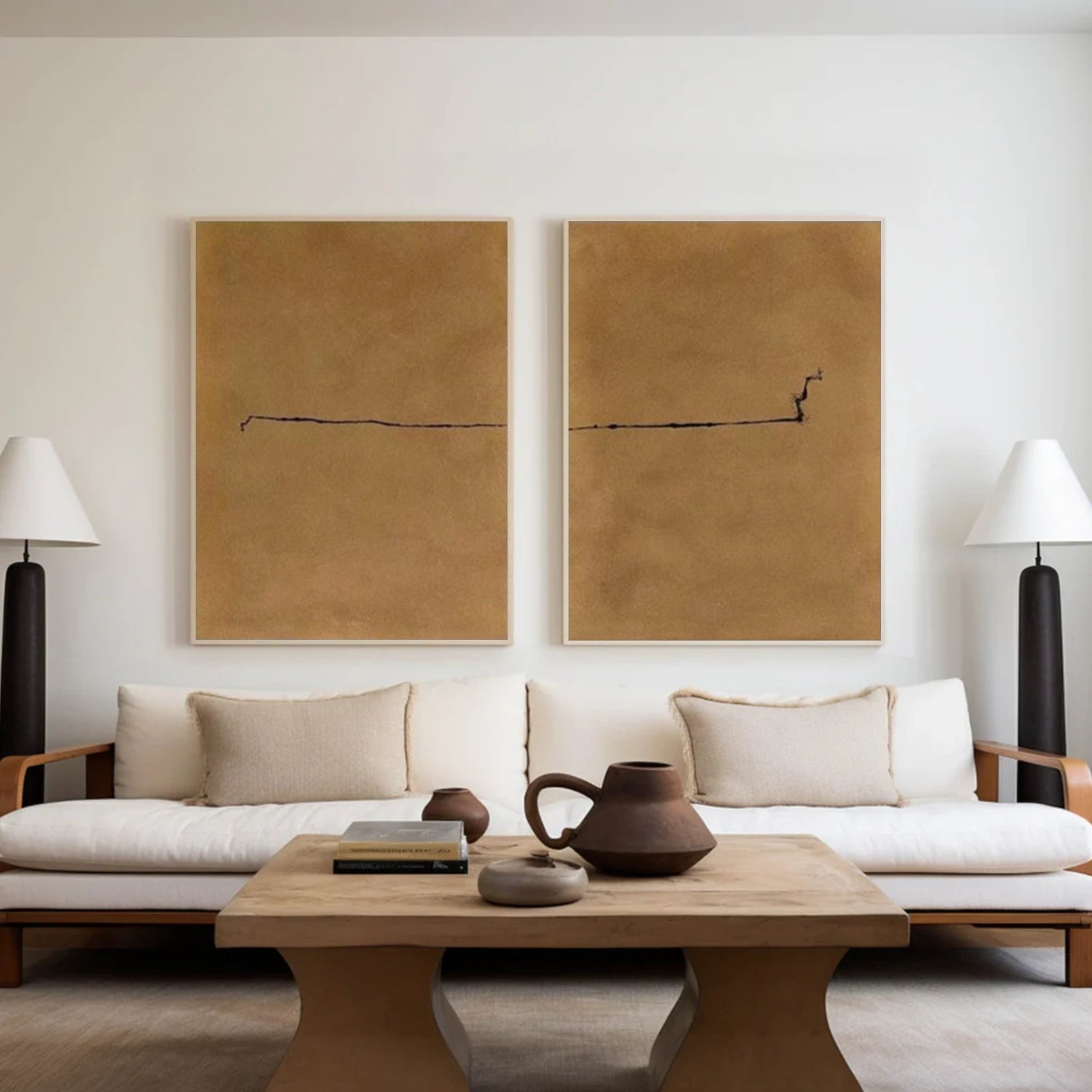 Wabi Sabi Abstract Canvas Art Set of 2 #WA257