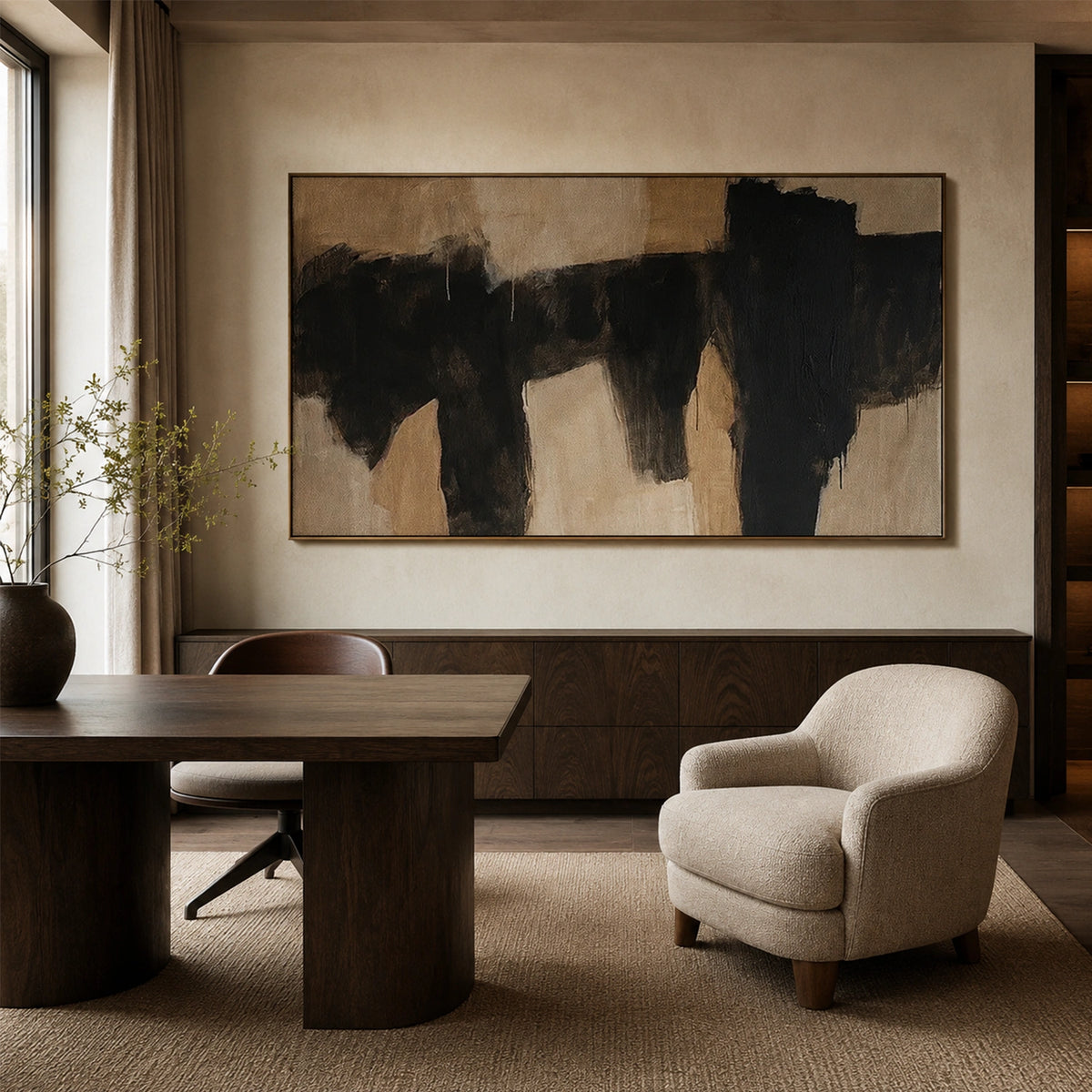 Wabi Sabi Abstract Canvas Art #WA272