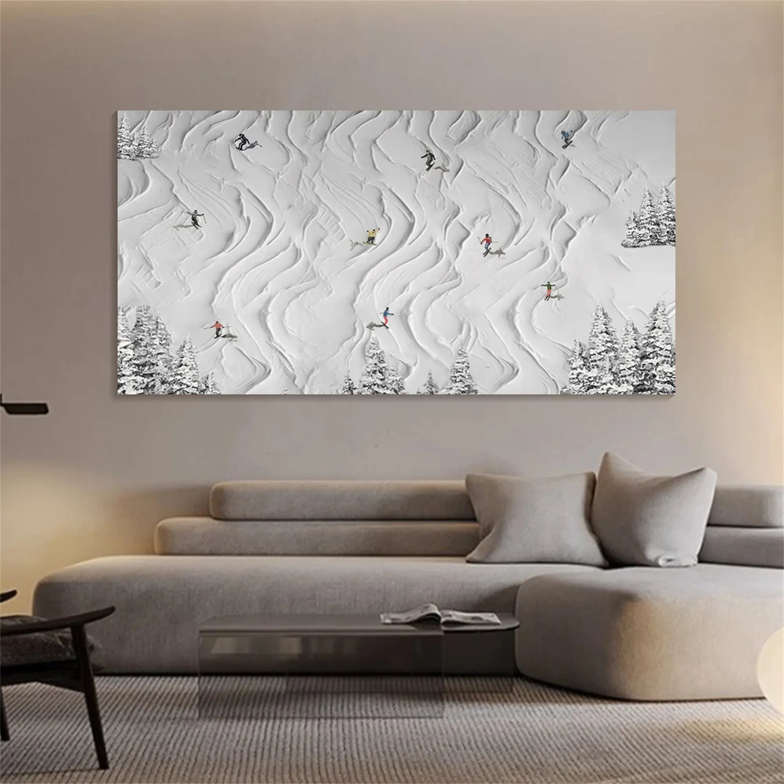 White Textured Minimalist Wall Art #WT148