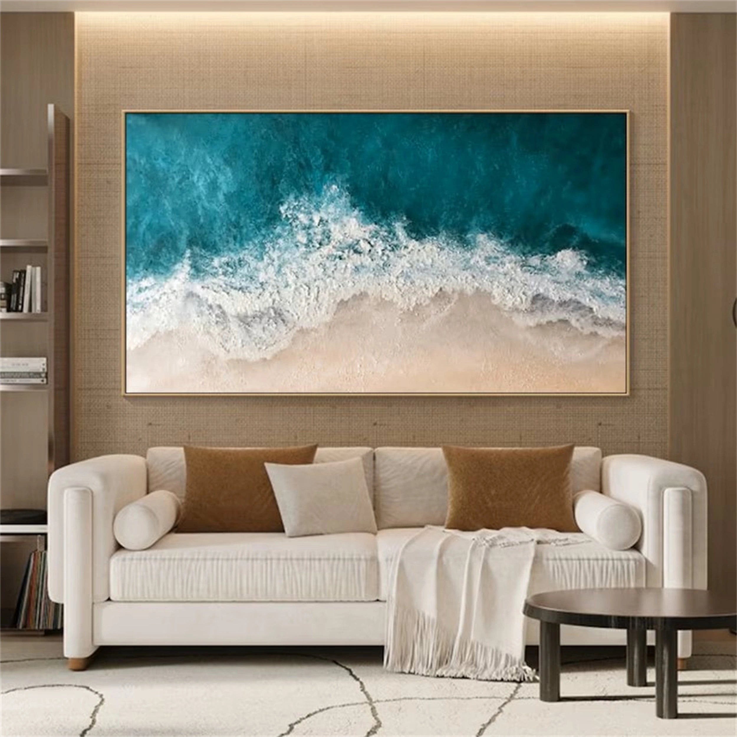 Blue Textured Minimalist Wall Art #BL008