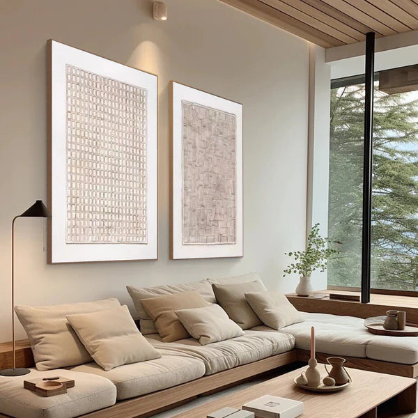 Wabi Sabi Abstract Wall Art Set of 2 #WA058