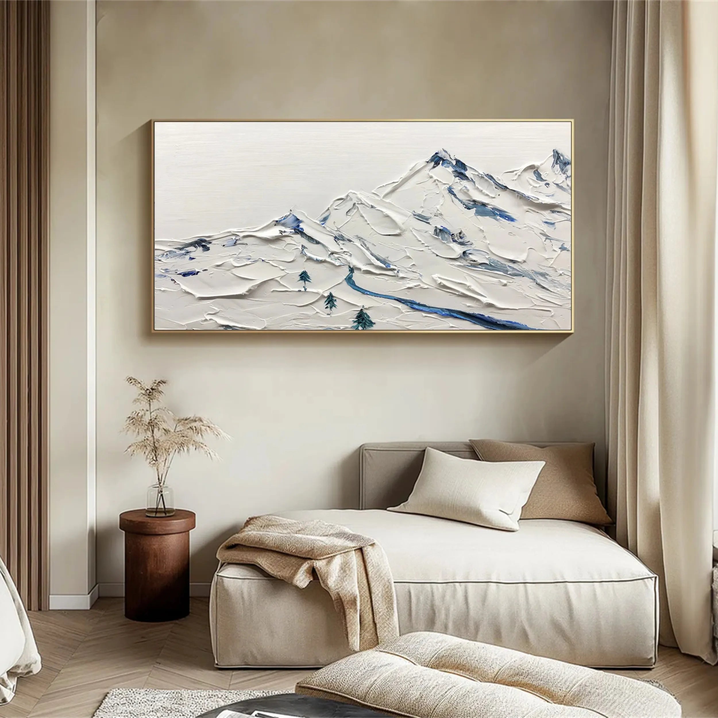 White Textured Minimalist Wall Art #WT141