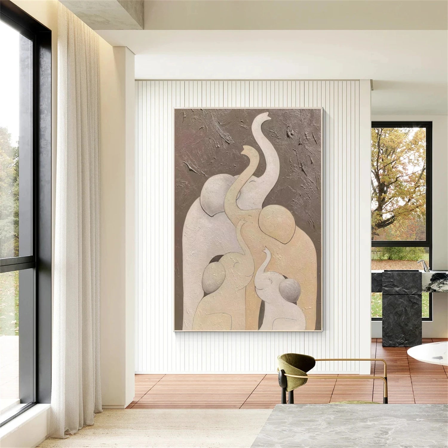 Abstract Animal Art Elephant Wall Art #AT074