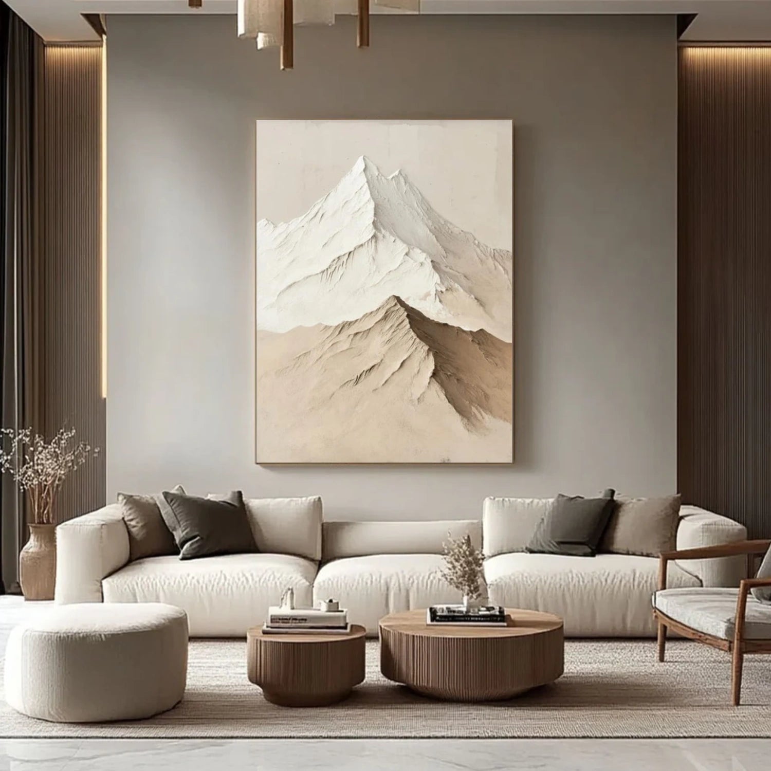 Minimalist Mountain Textured Canvas Art #WT240