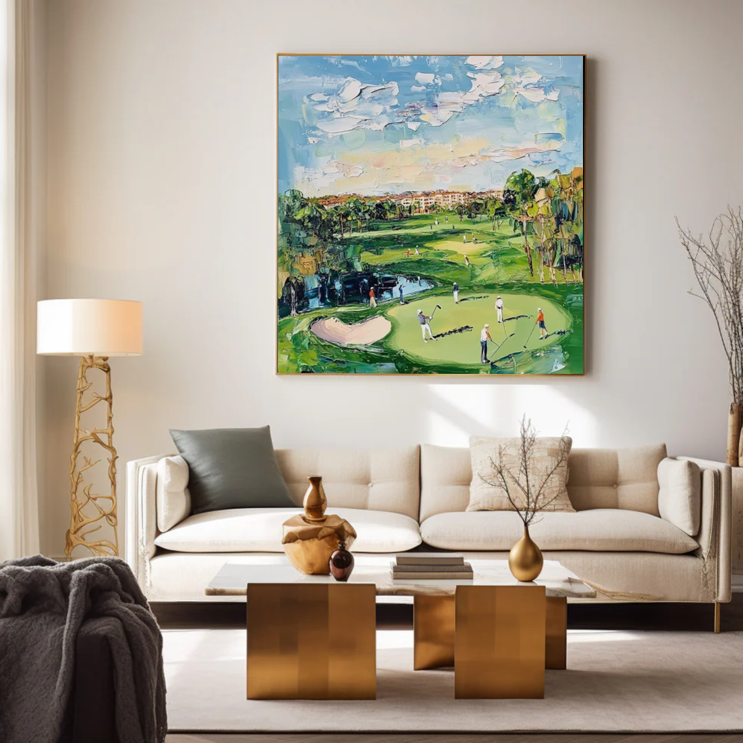 Golf Sport Textured Wall Art #BA013