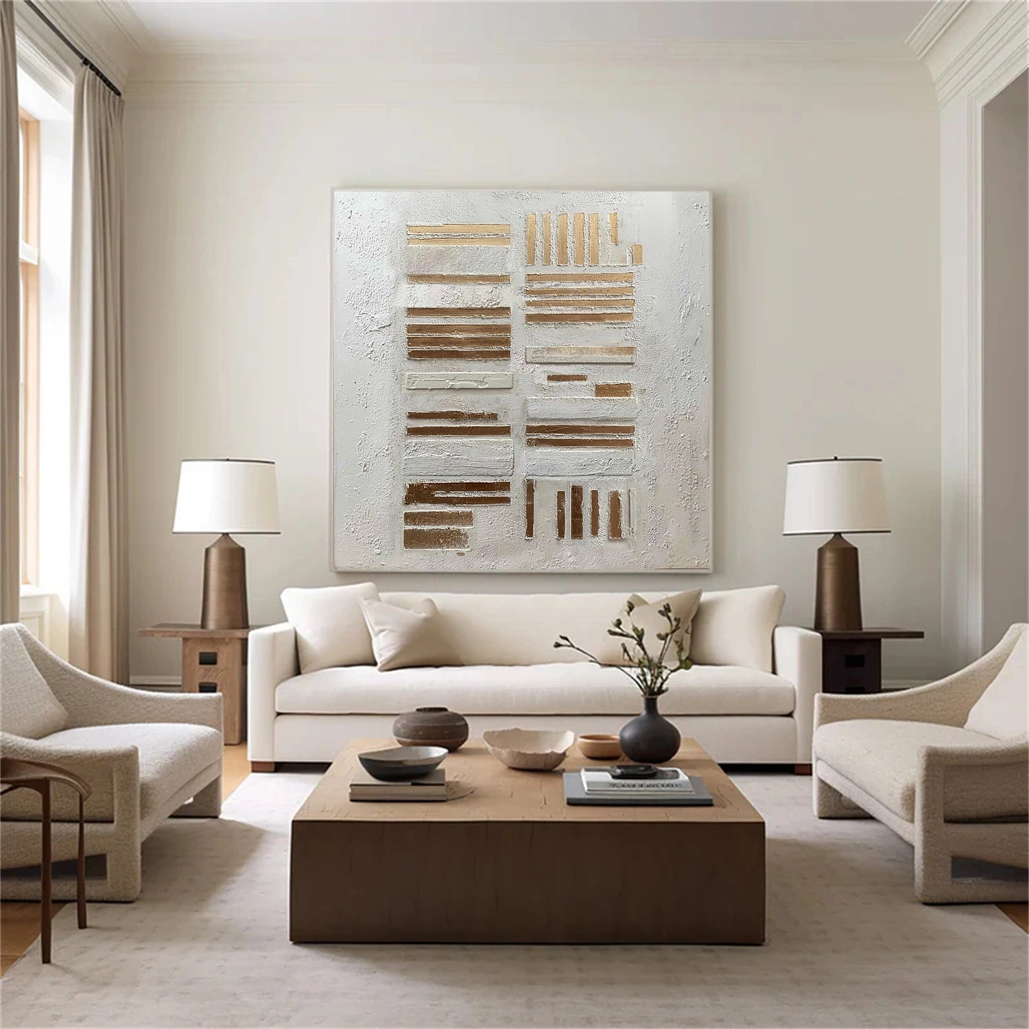 Wabi Sabi Abstract Textured Canvas Art #WA251