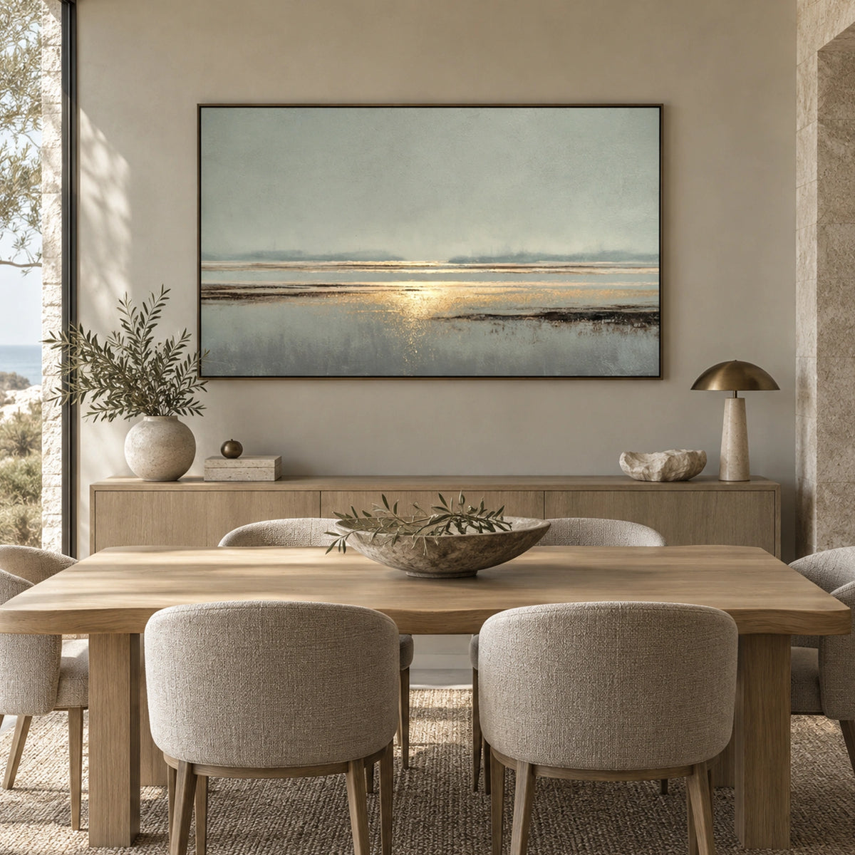 Sky And Ocean Abstract Wall Art #SO457