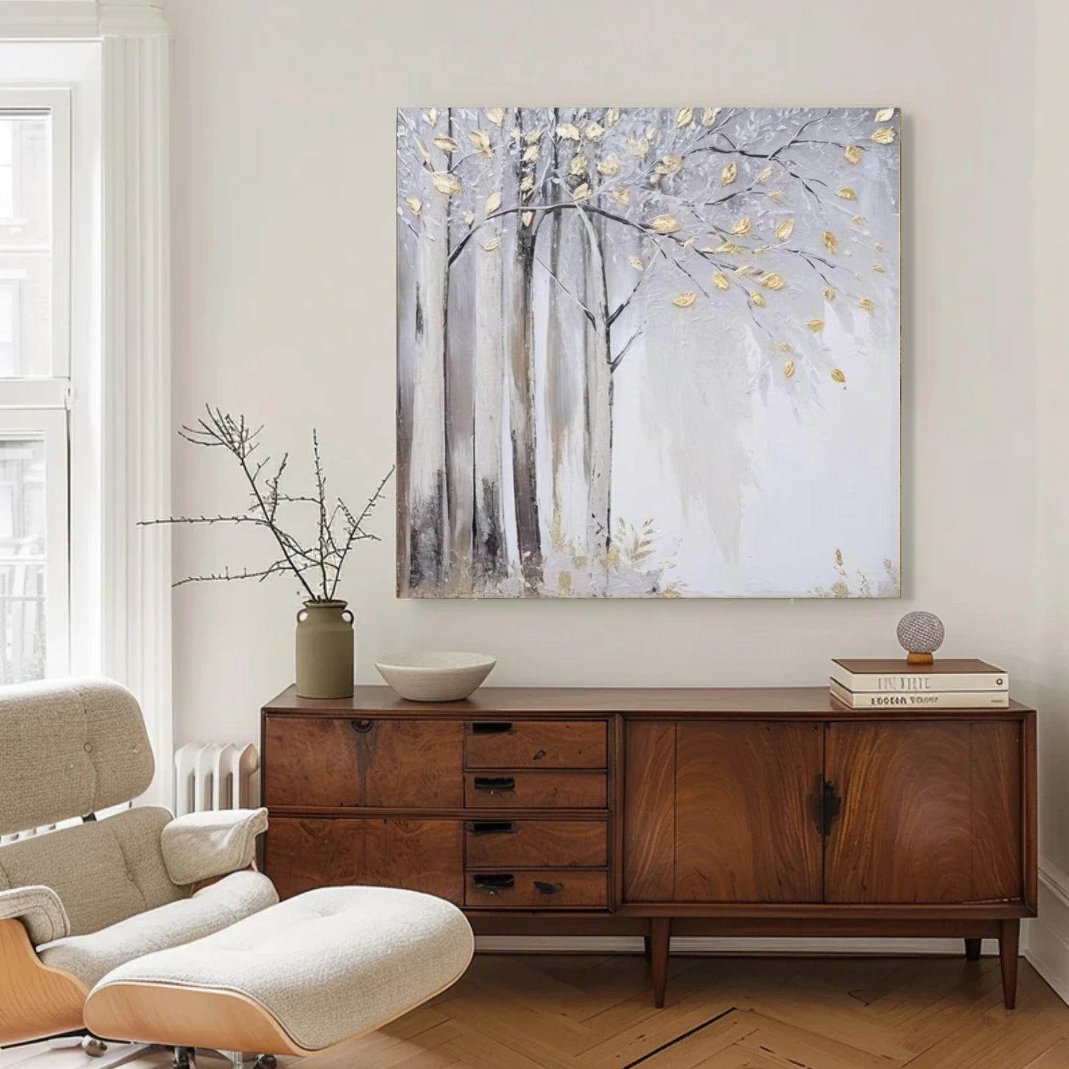 Tree And Flower Abstract Wall Art #TF174