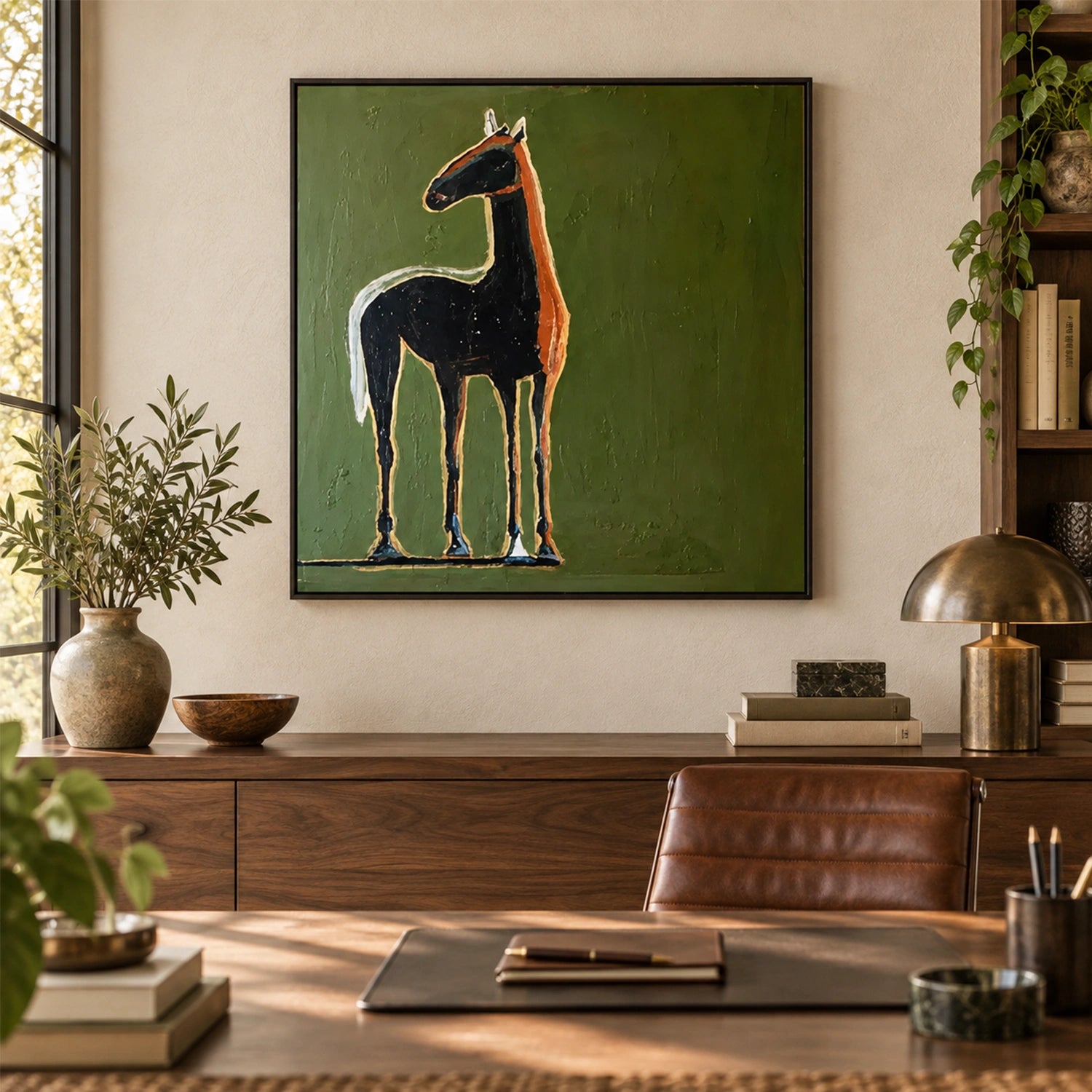 Abstract Animal Art Horse Wall Art #AT097