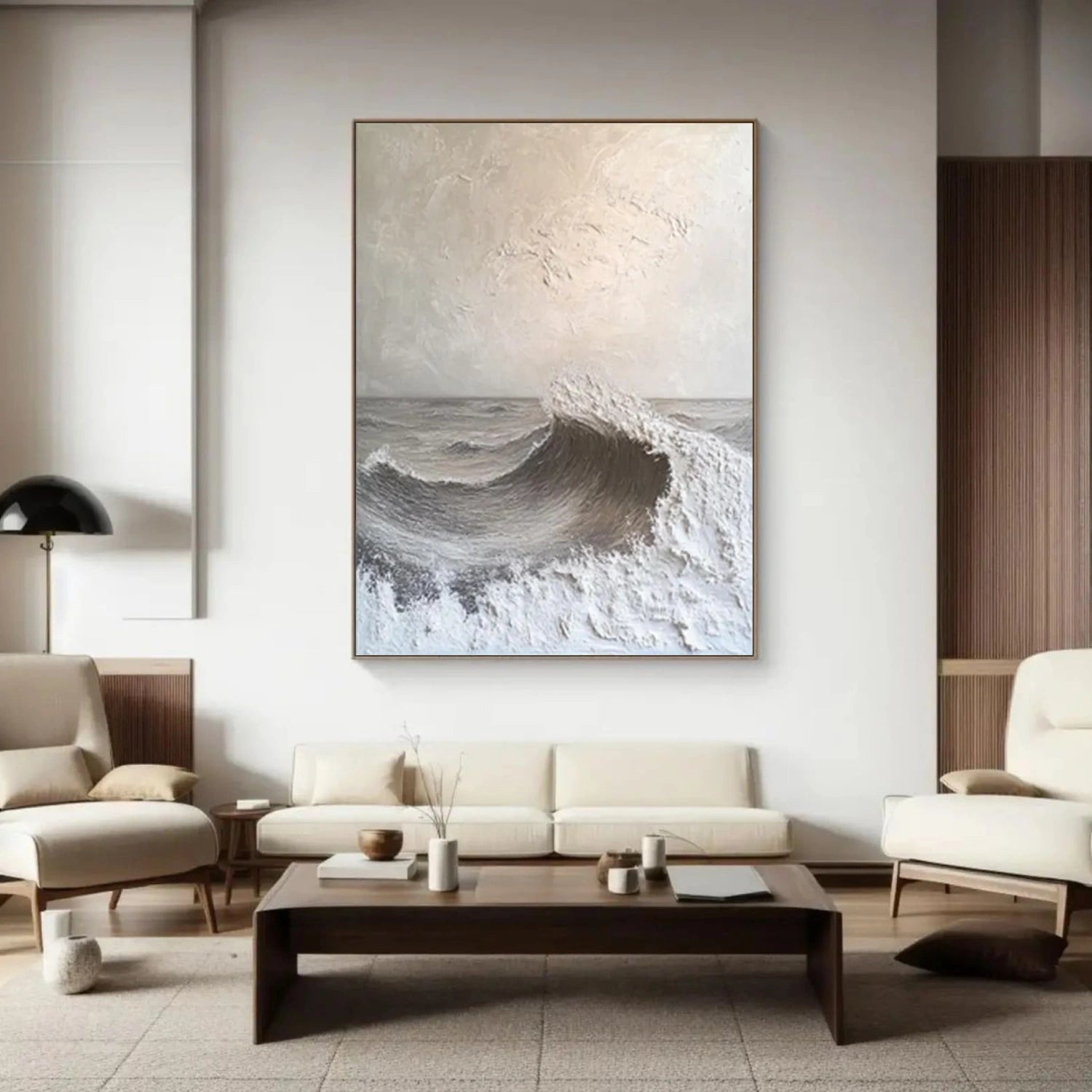 Sky And Ocean Abstract Textured Wall Art #SO317
