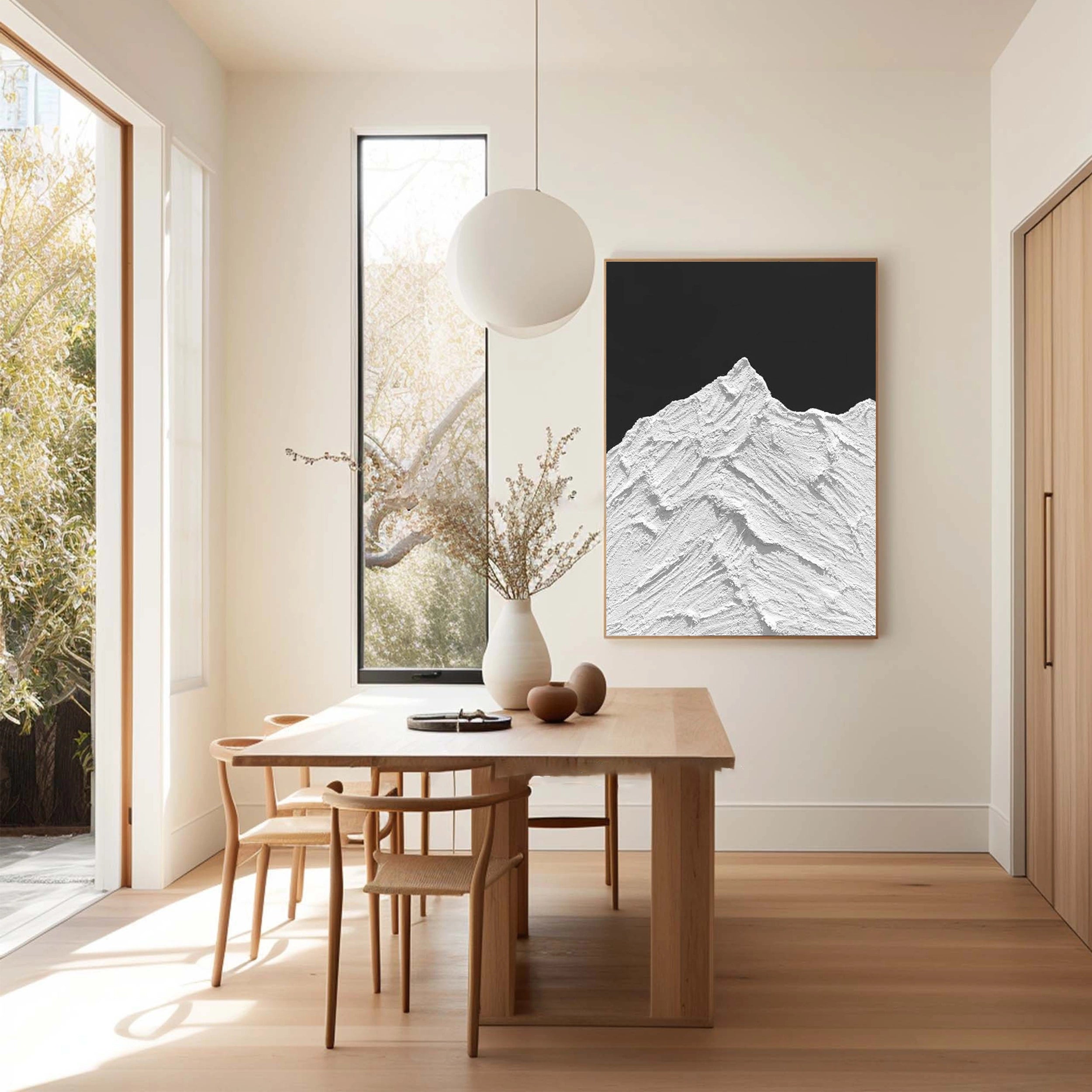 White Textured Minimalist Wall Art #WT071