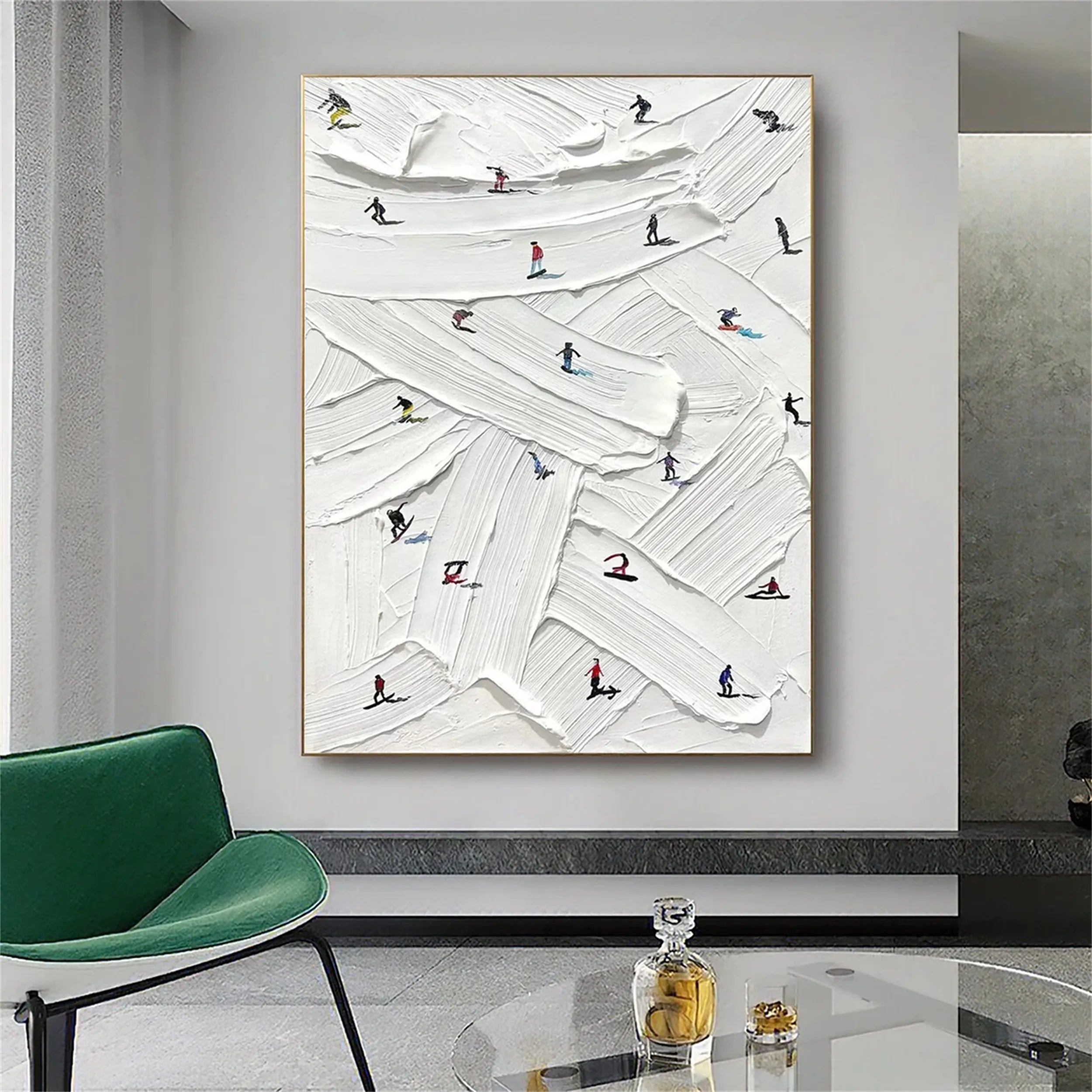White Textured Minimalist Wall Art #WT152