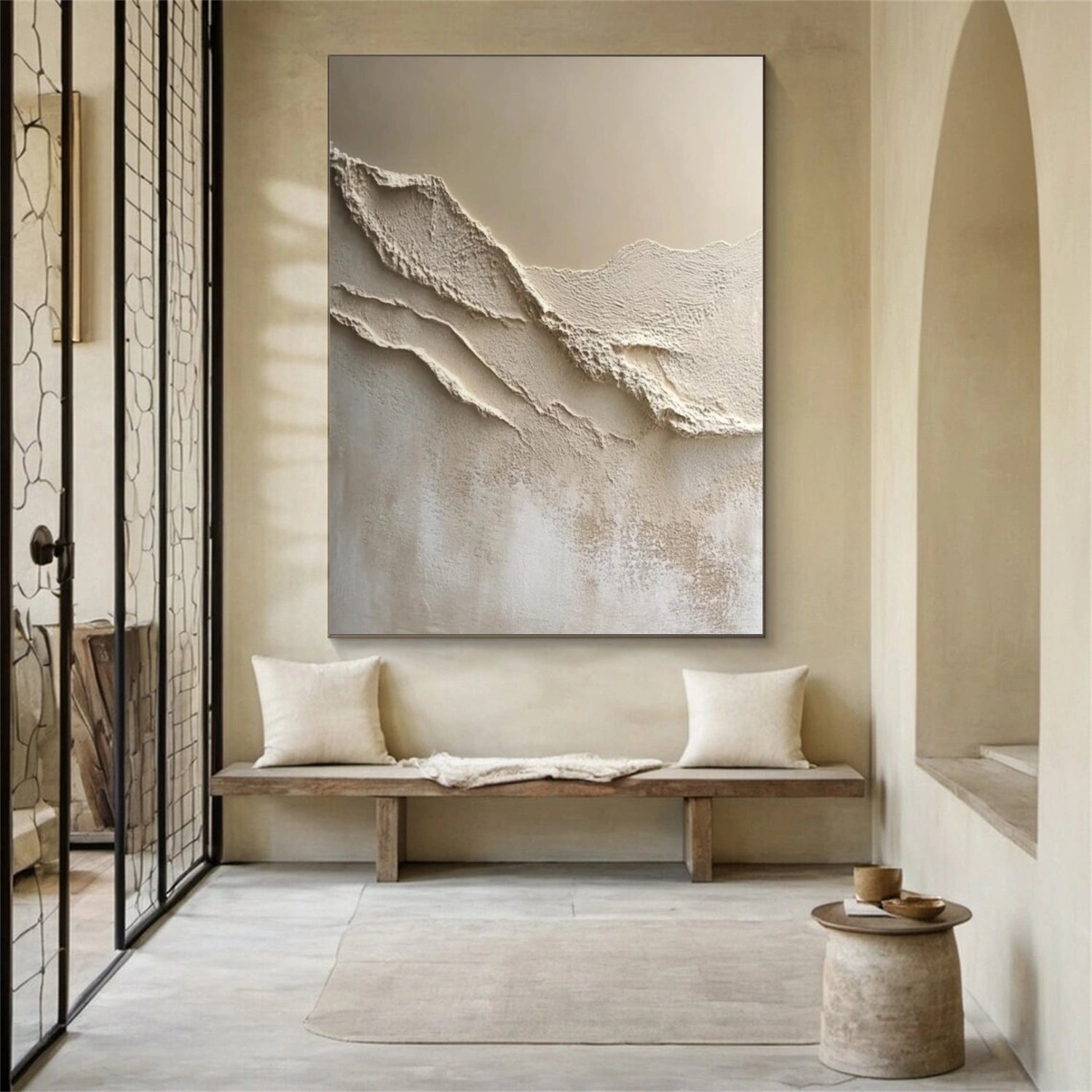 Sky And Ocean Abstract Textured Wall Art #SO330