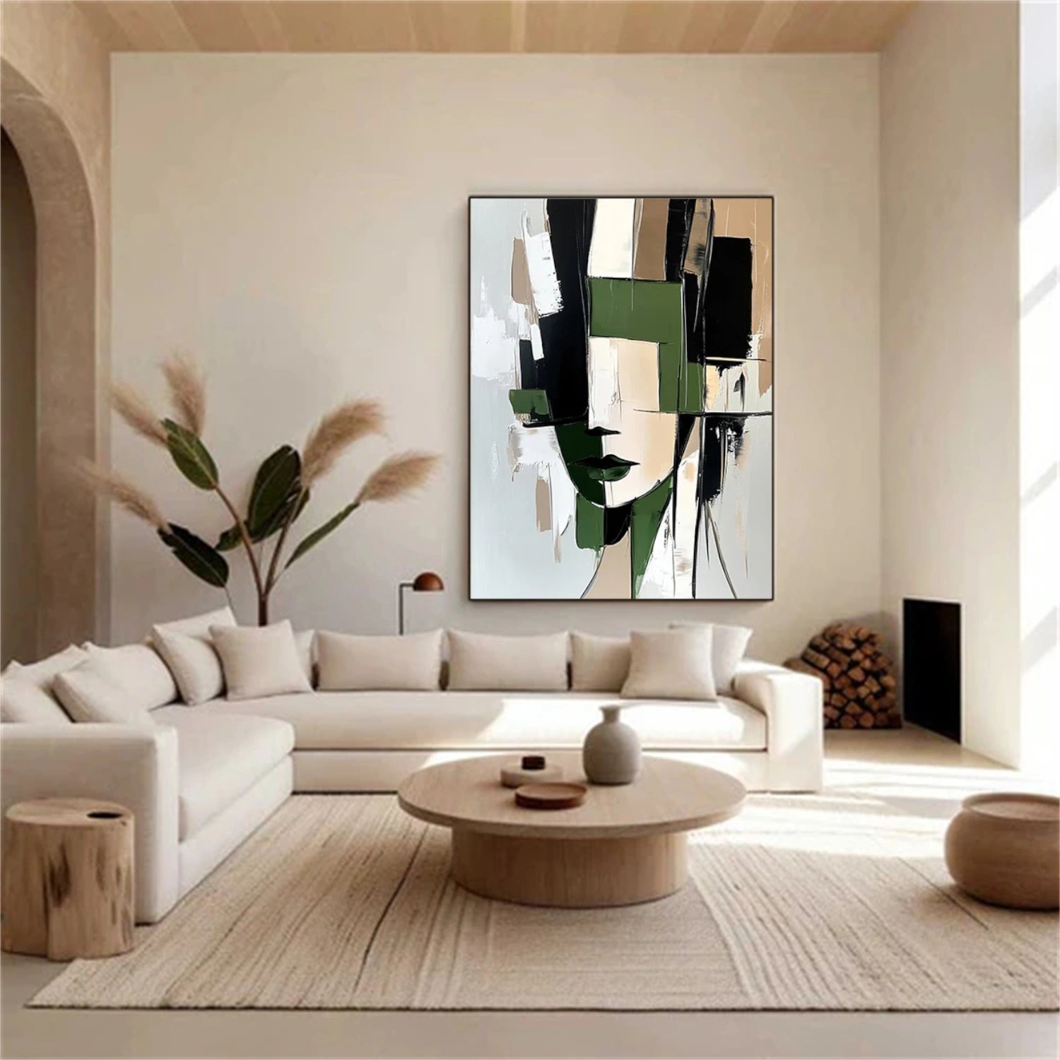 Abstract Portrait Textured Wall Art #WP008