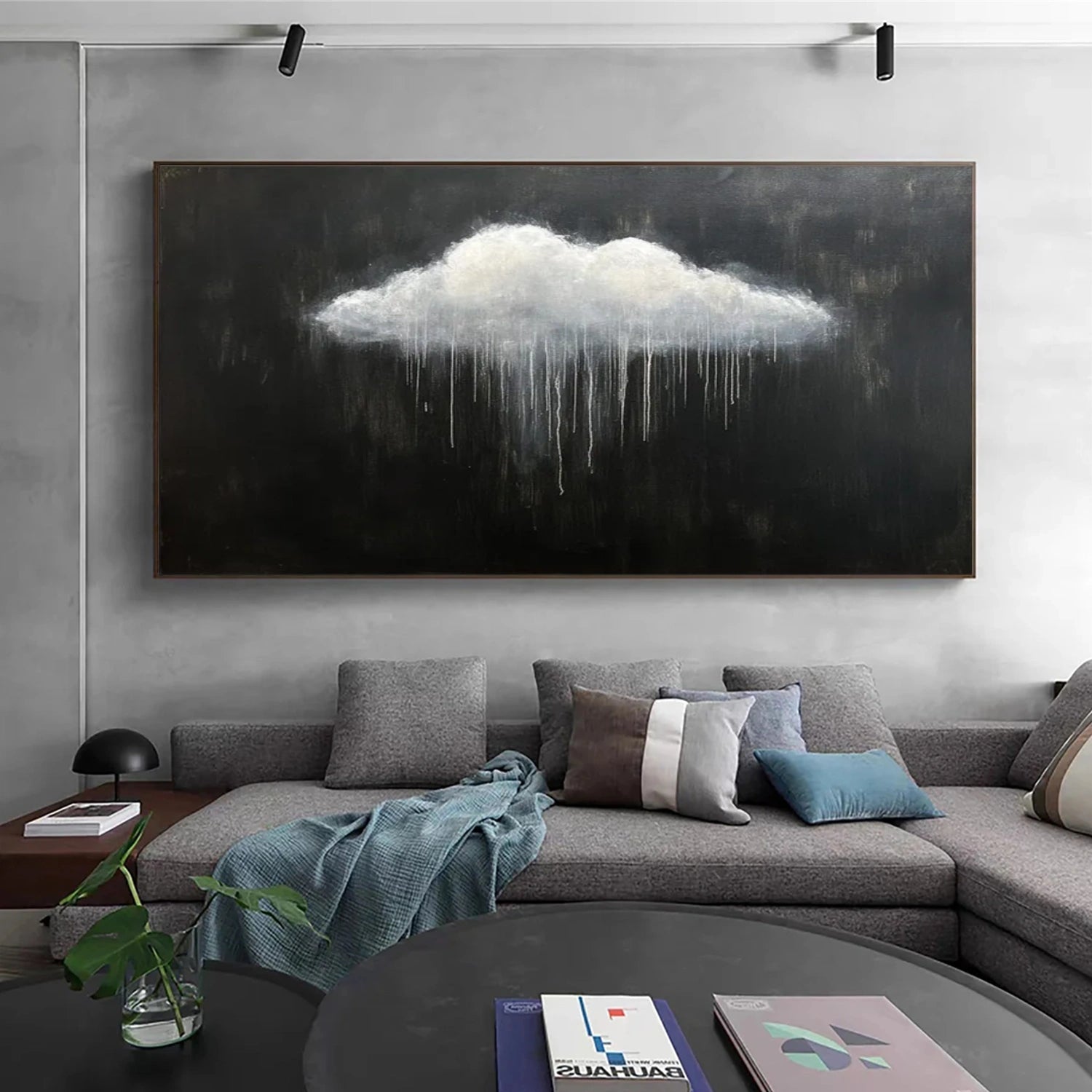 Black and White Sky Abstract Wall Art #SO300