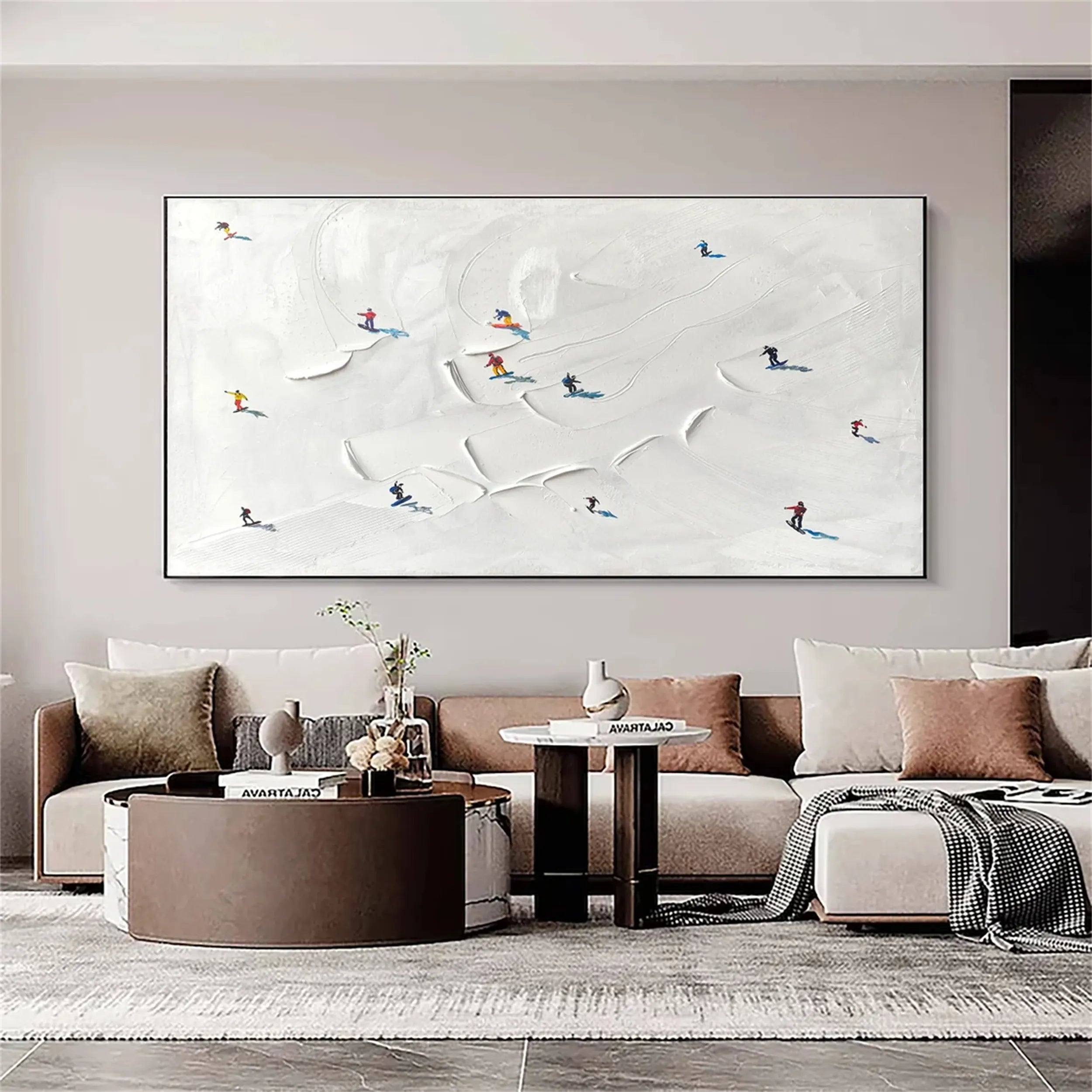 White Textured Minimalist Wall Art #WT154