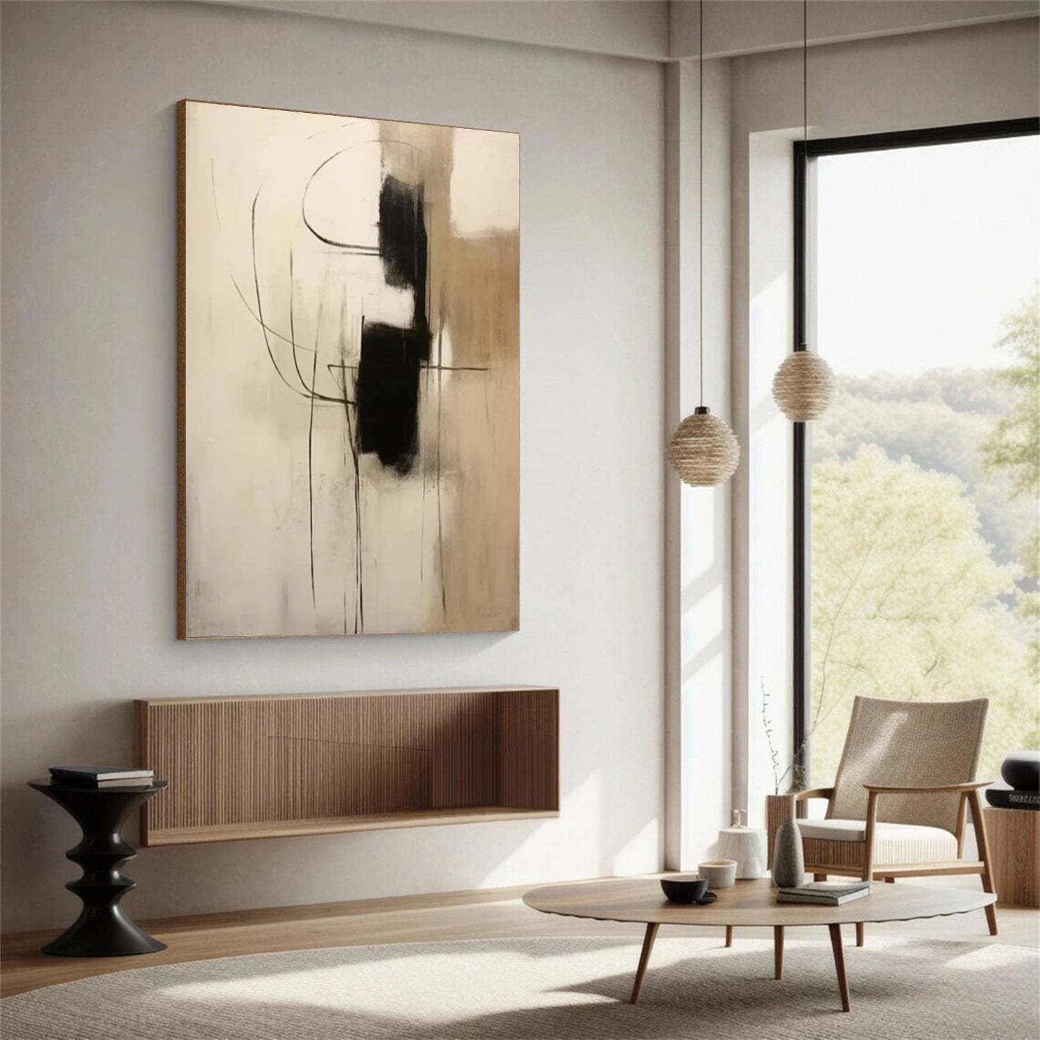 Wabi Sabi Abstract Canvas Art #WA186