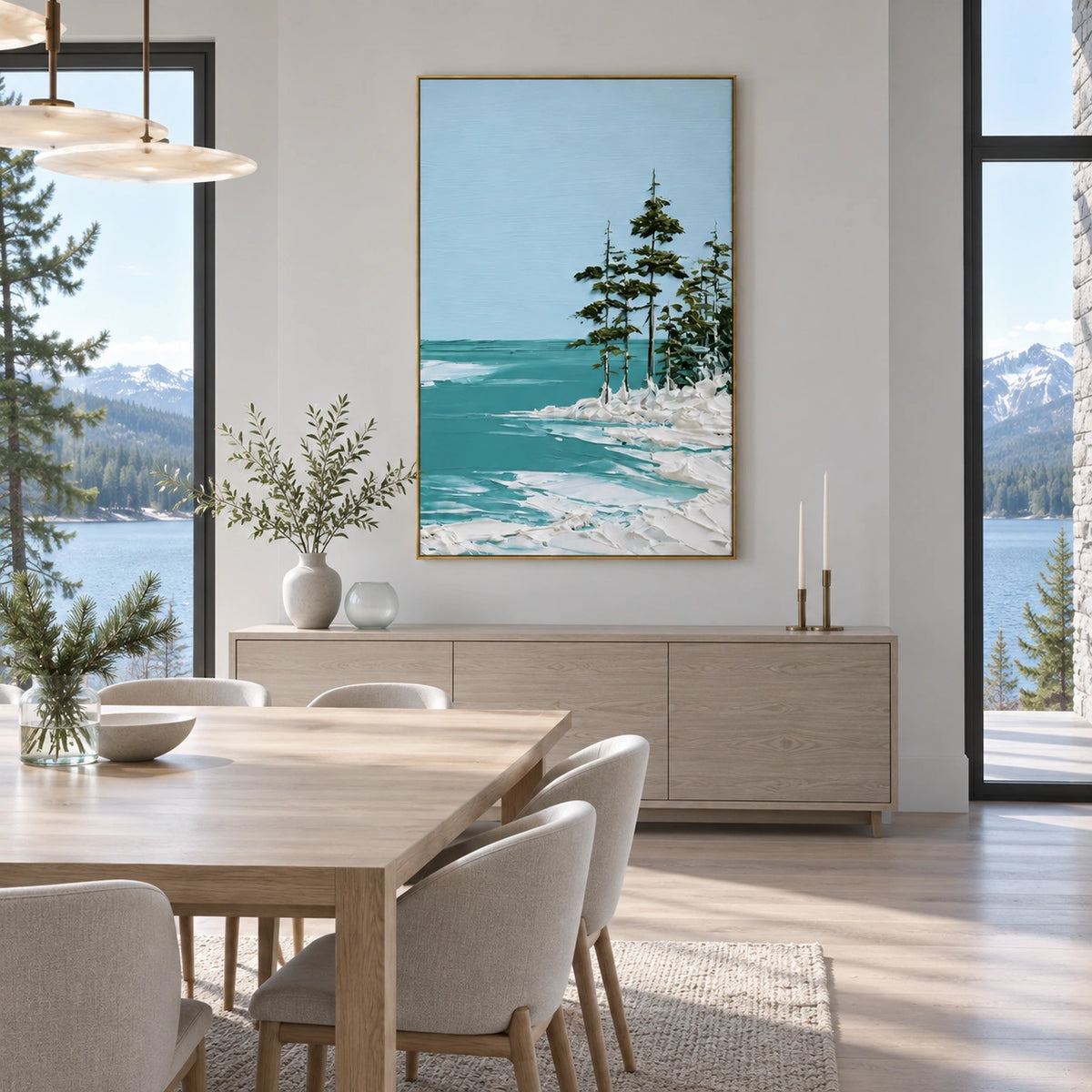 Sky And Ocean Abstract Wall Art #SO452