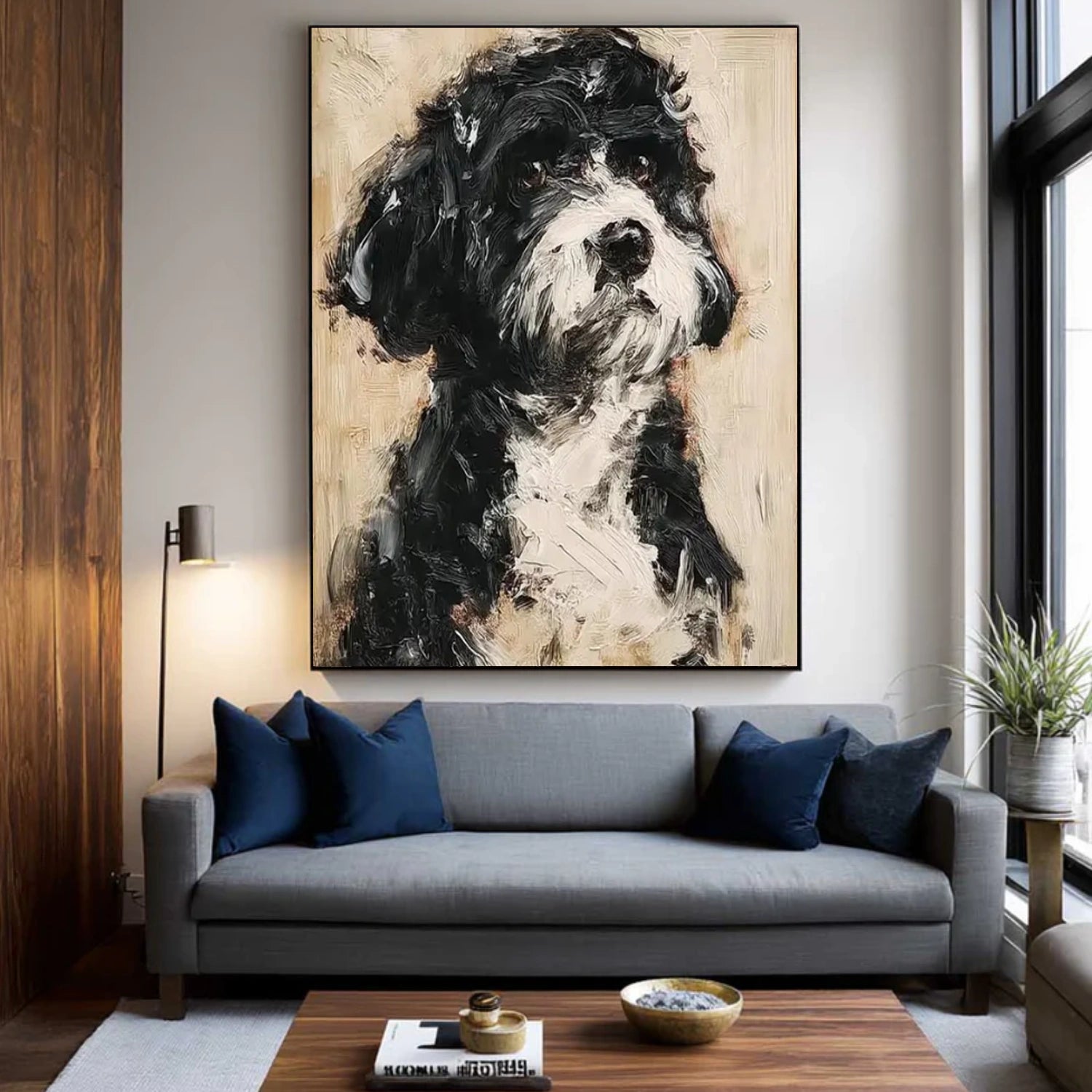 Abstract Animal Art Dog Wall Art #AT079