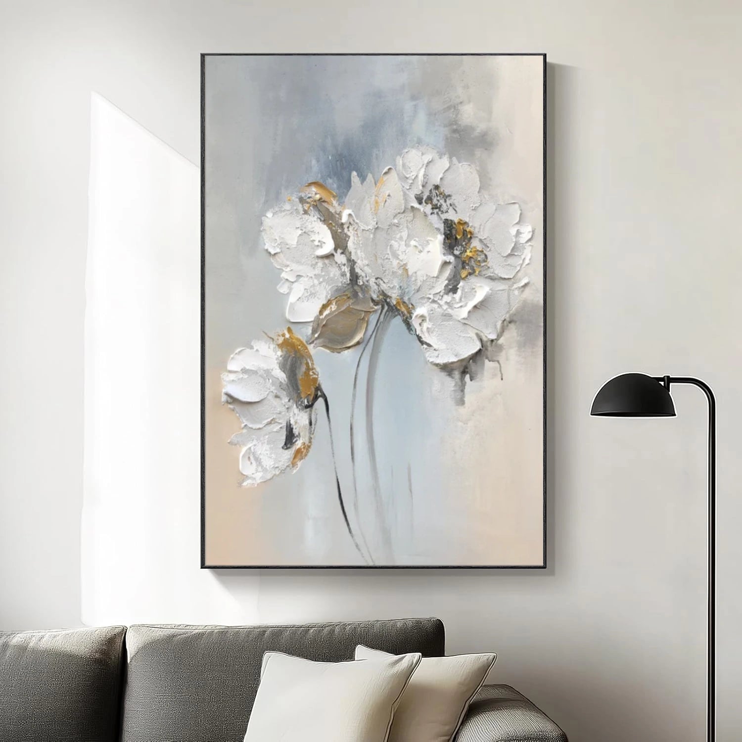 Tree And Flower Abstract Textured Wall Art #TF133