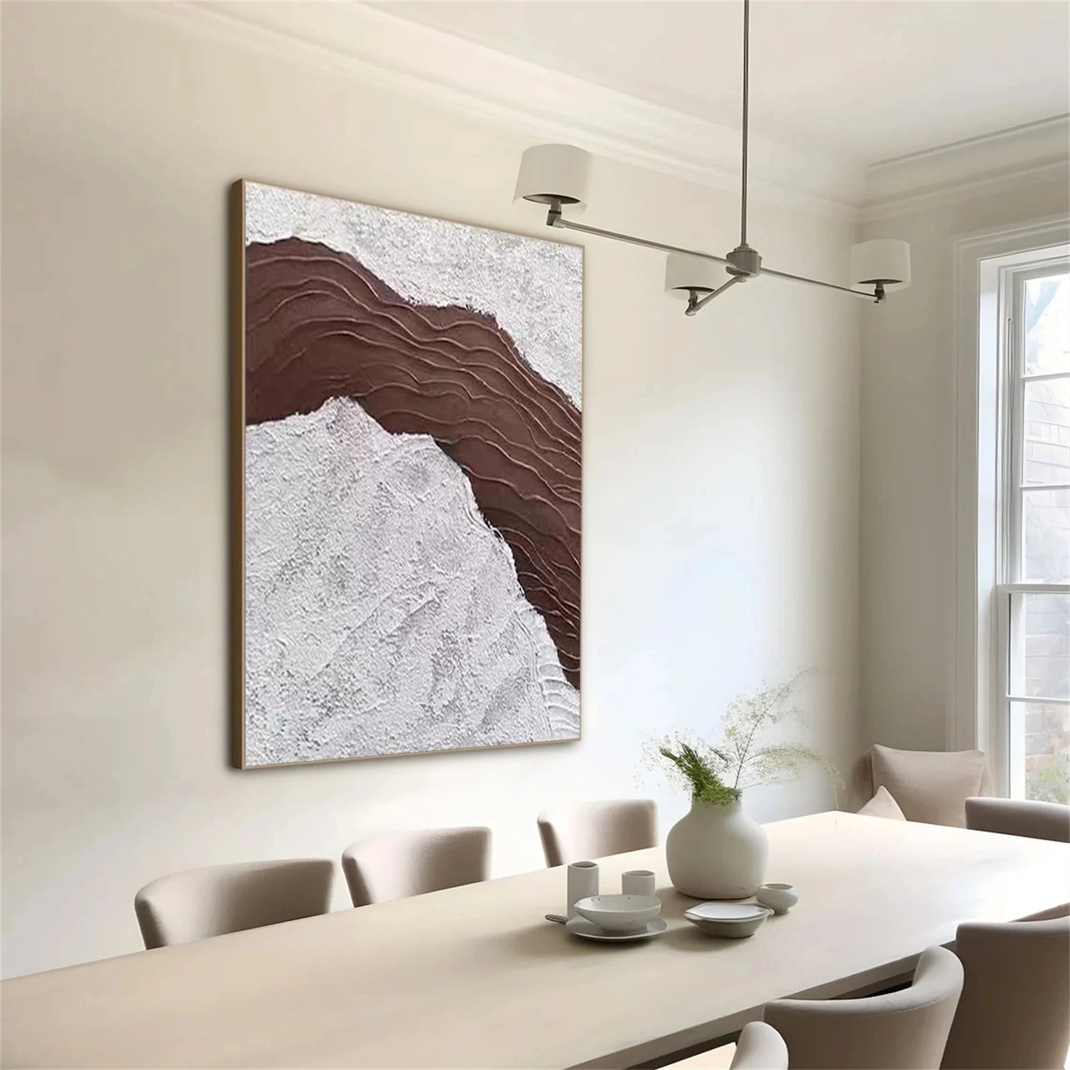 Brown Textured Minimalist Wall Art #WT226