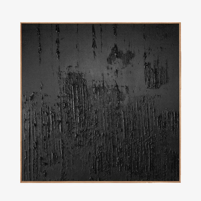 Black Textured Minimalist Wall Art #BT021