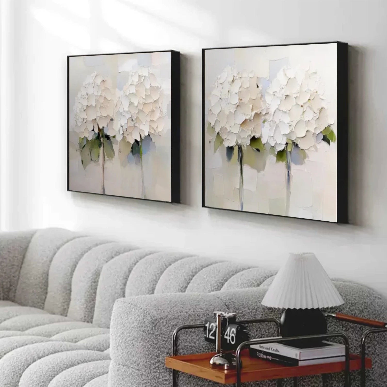 Tree And Flower Abstract Textured Wall Art Set of 2 #TF134