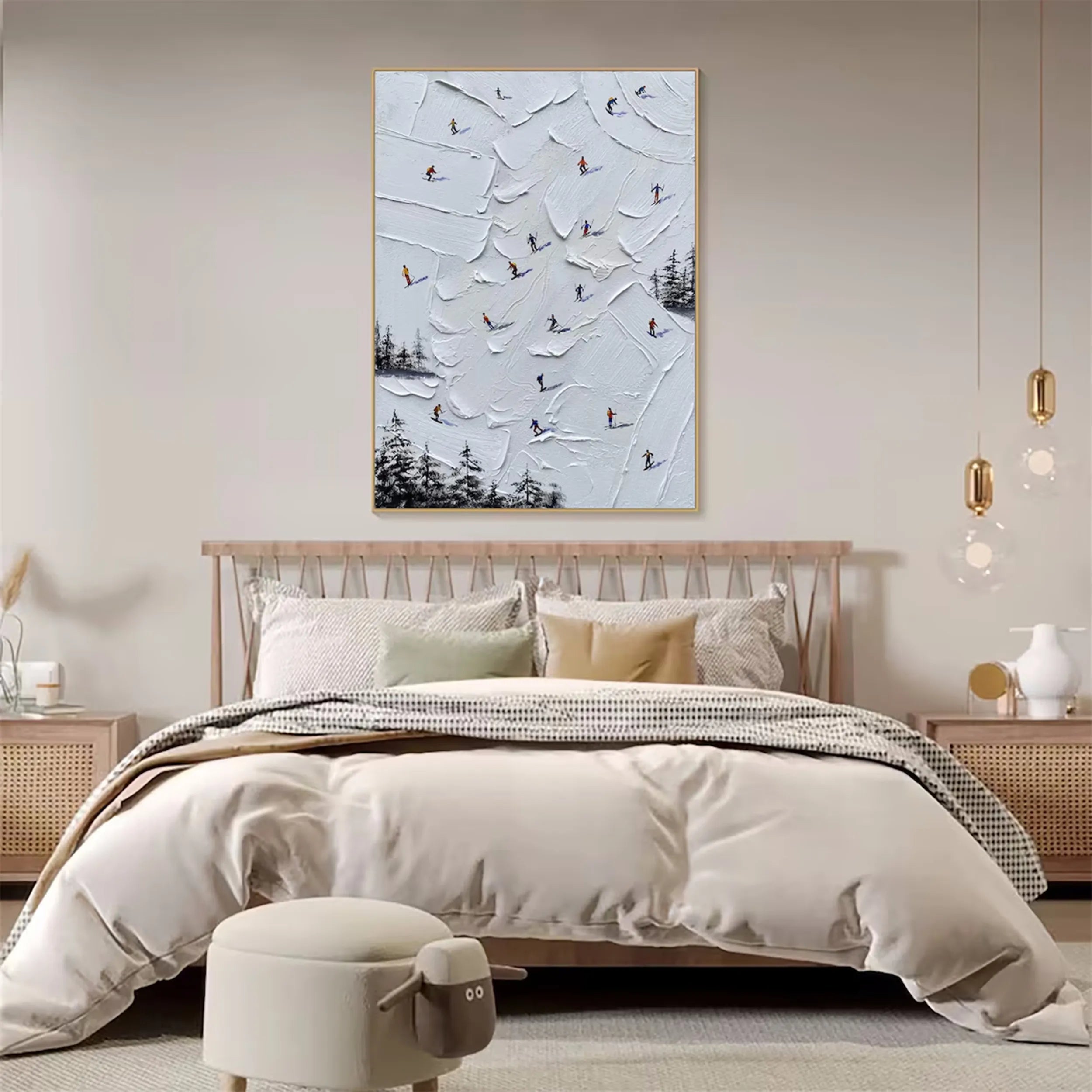 White Textured Minimalist Wall Art #WT157