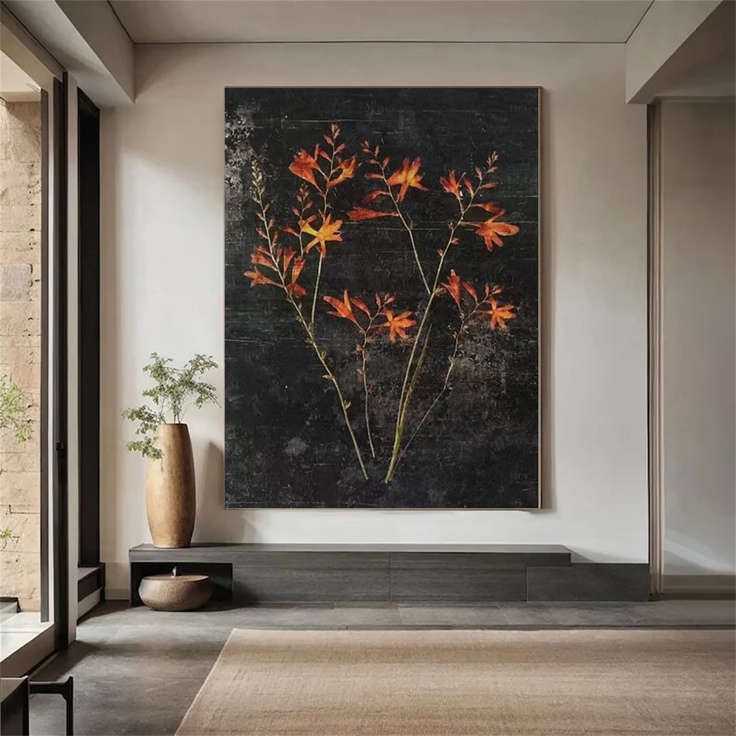 Colorful Tree And Flower Painting #TF040