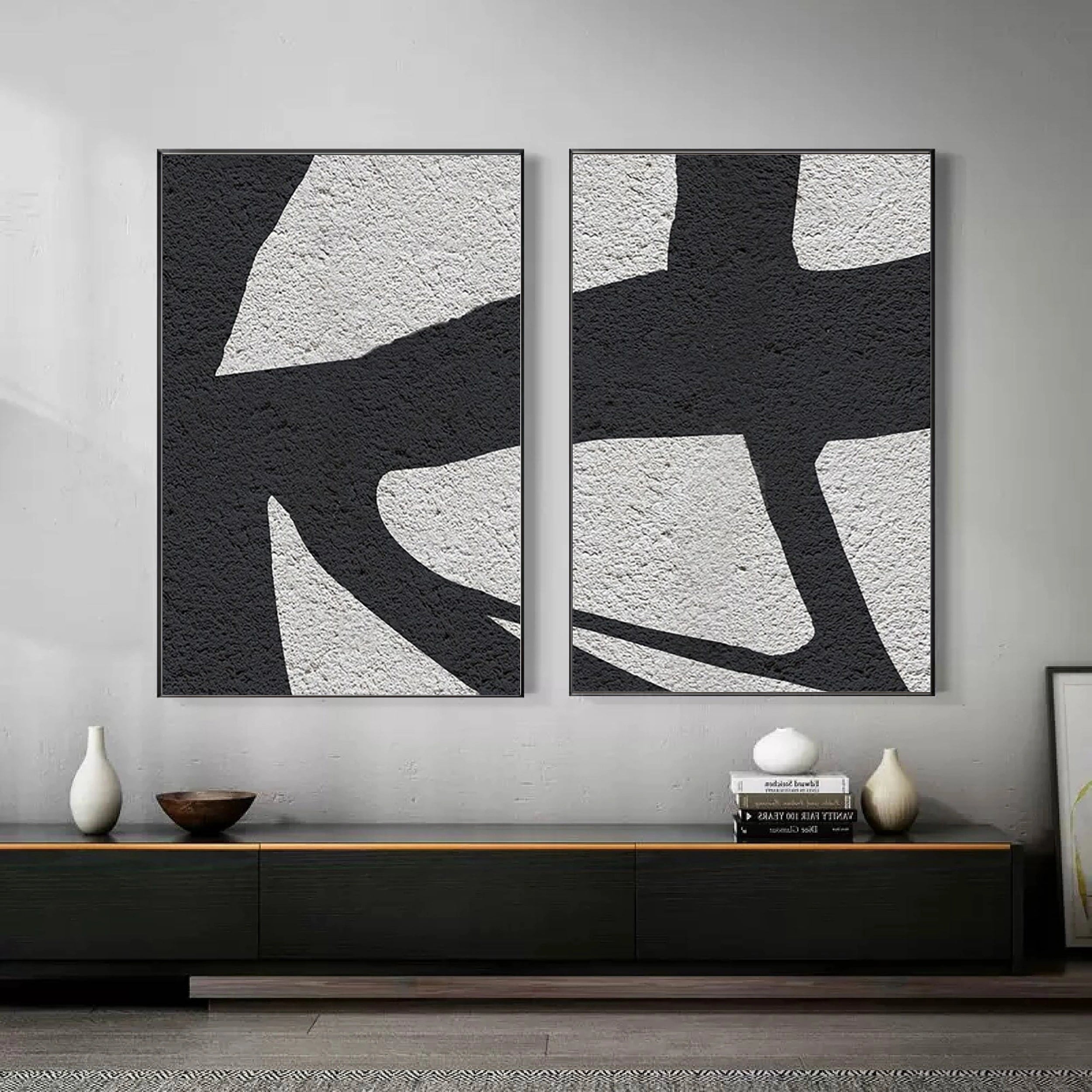 Wabi Sabi Abstract Wall Art Set of 2 #WA112