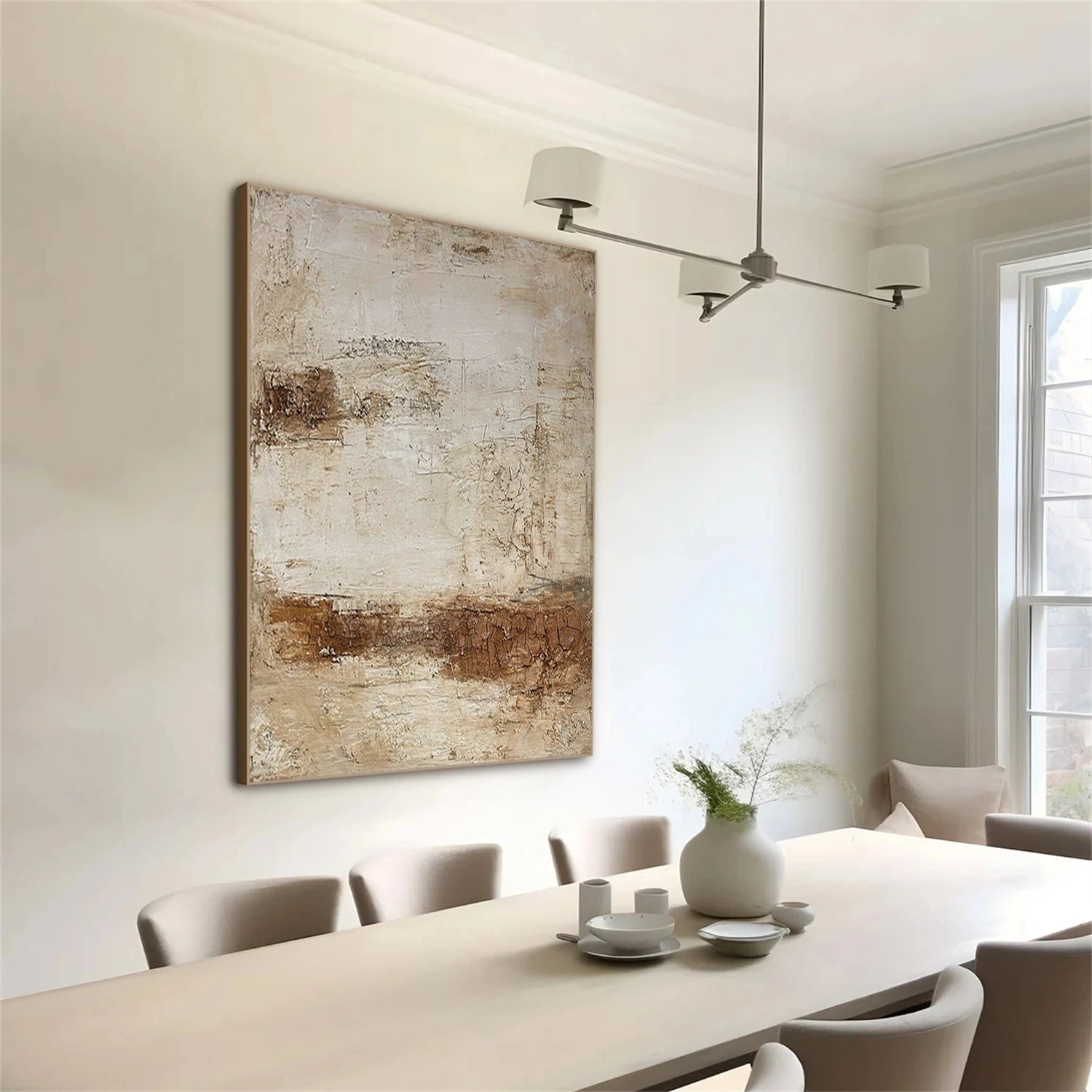 Beige Abstract Wall Art #AW117
