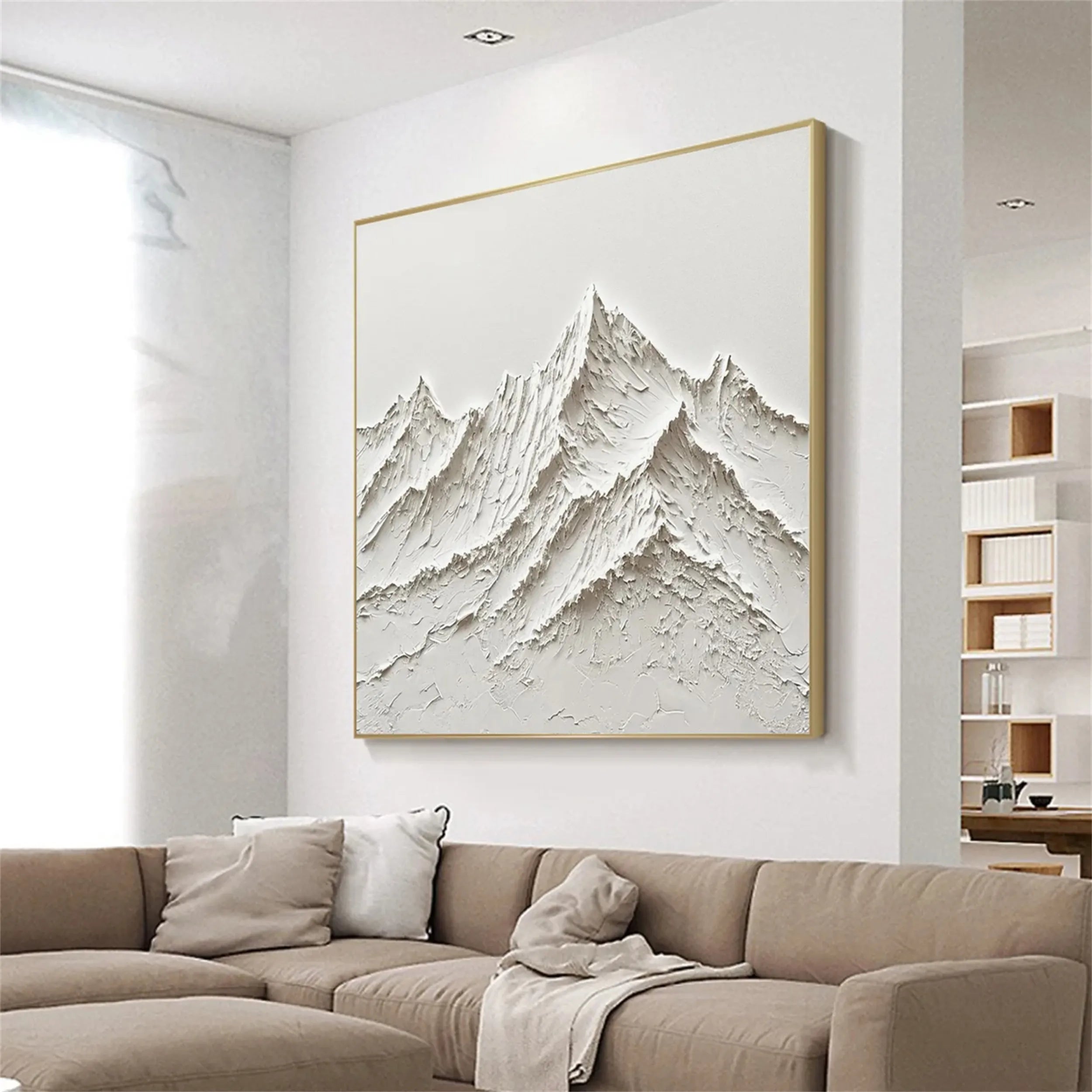 White Textured Minimalist Wall Art #WT146