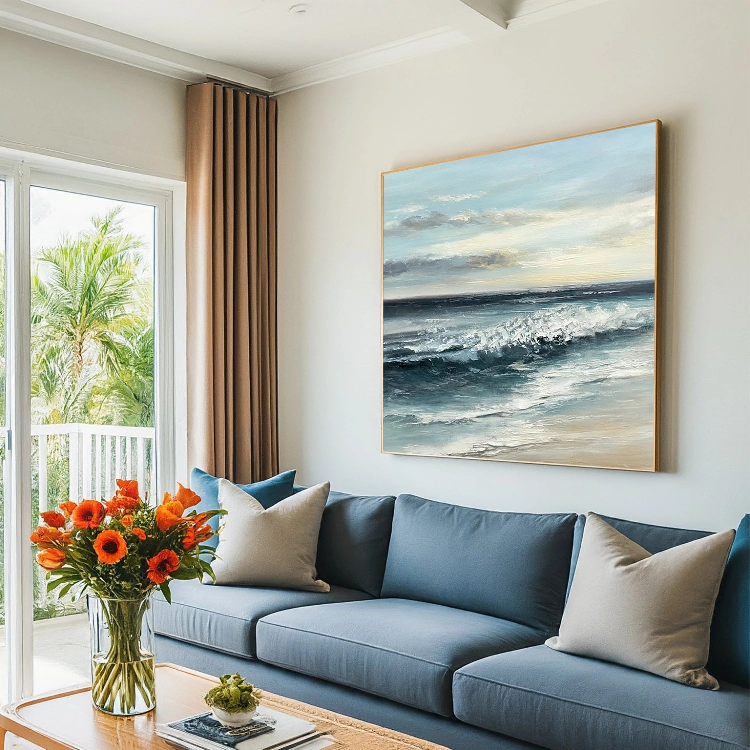 Sky And Ocean Abstract Wall Art #SO322