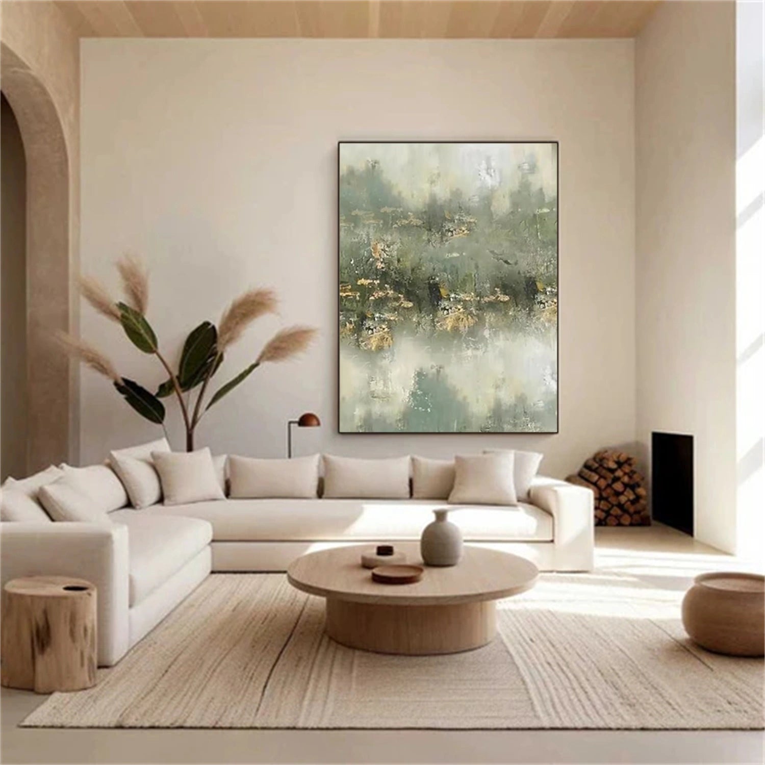 Green Abstract Wall Art #AW097