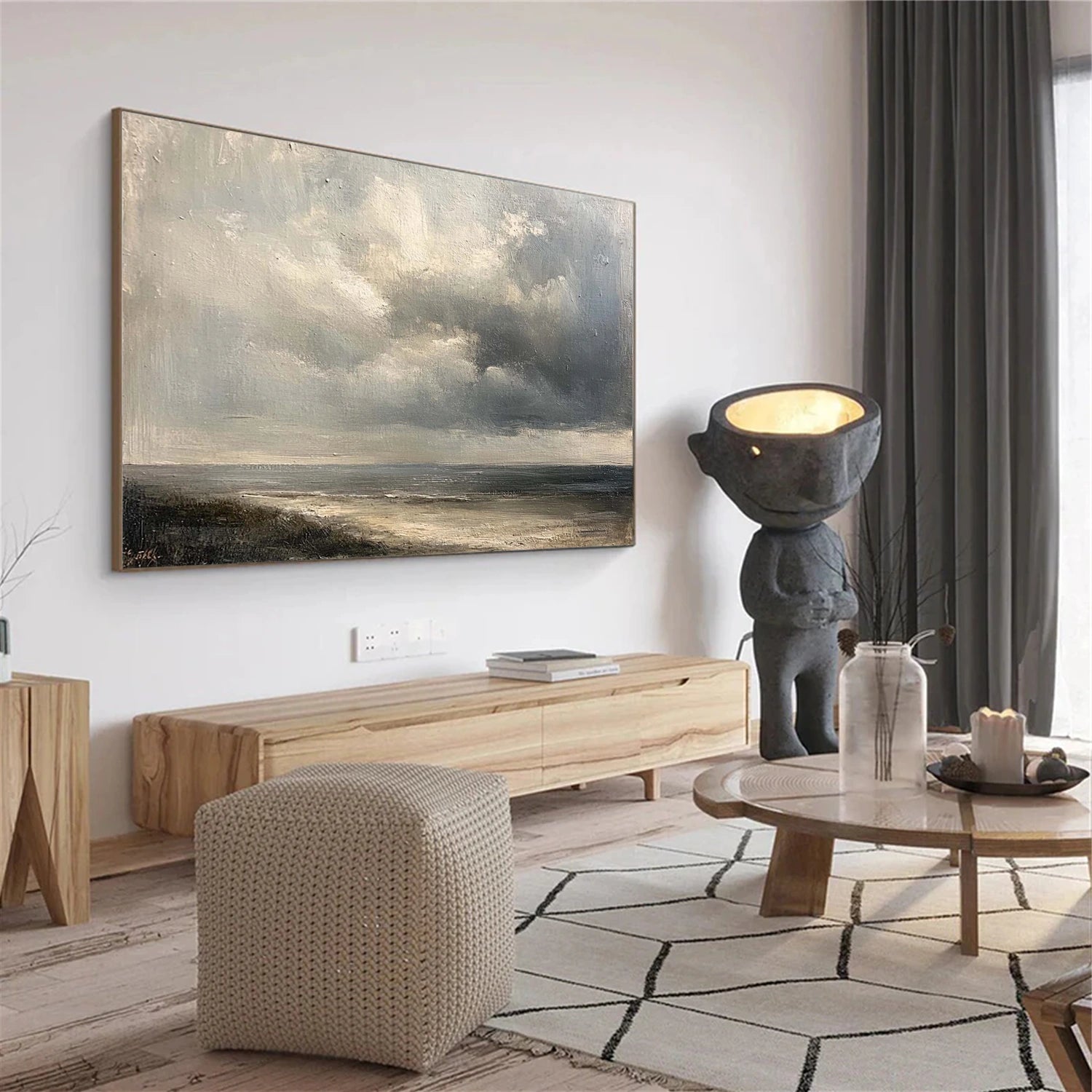Sky And Ocean Abstract Wall Art #SO403
