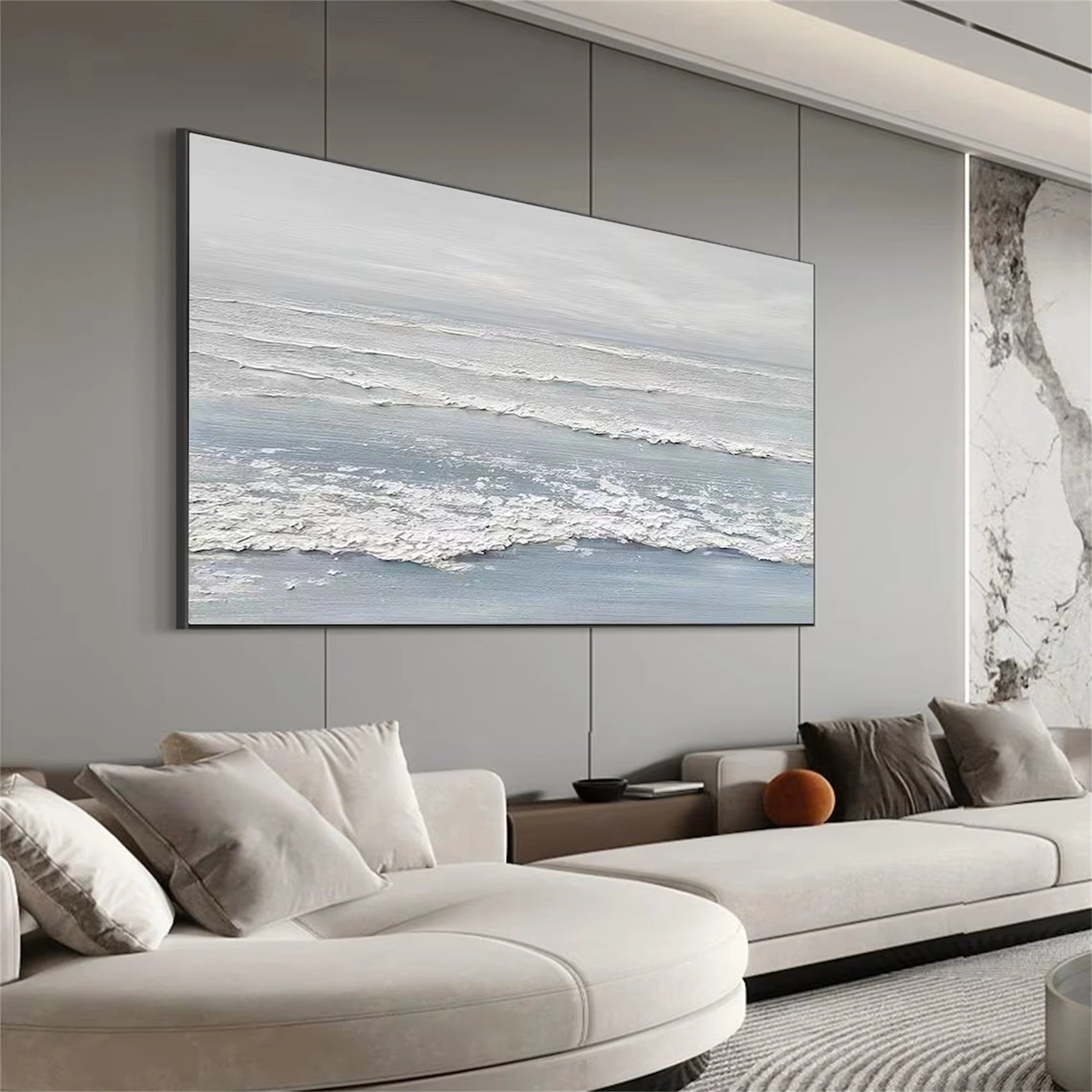 Blue Textured Minimalist Wall Art #BL020