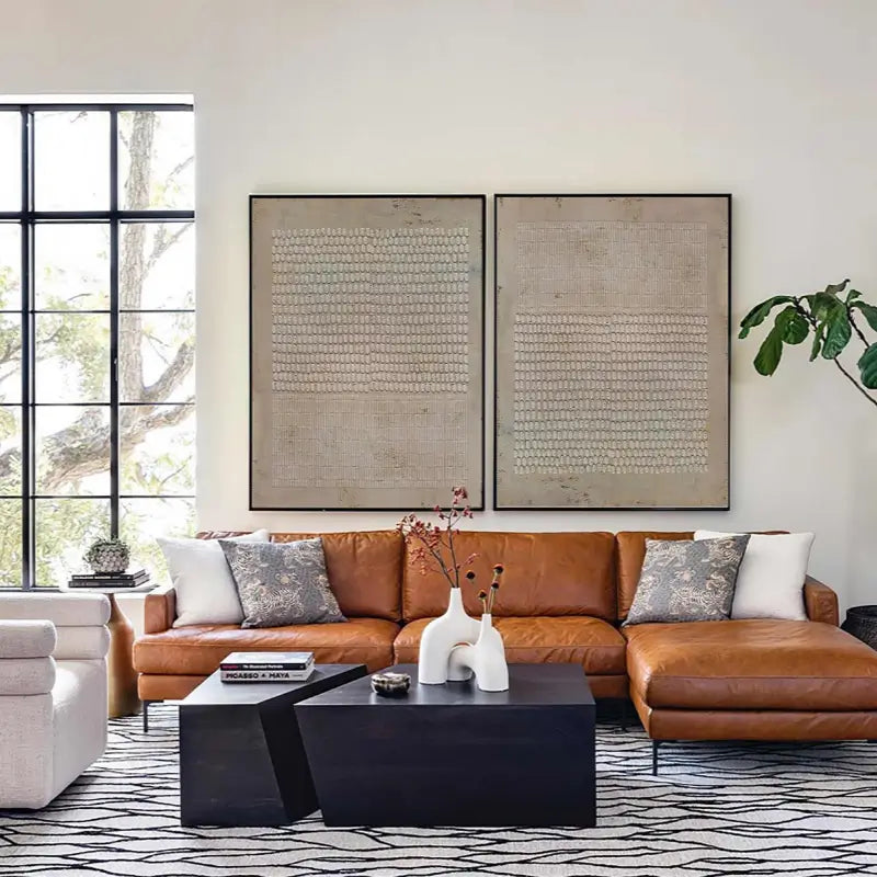 Wabi Sabi Abstract Wall Art Set of 2 #WA019