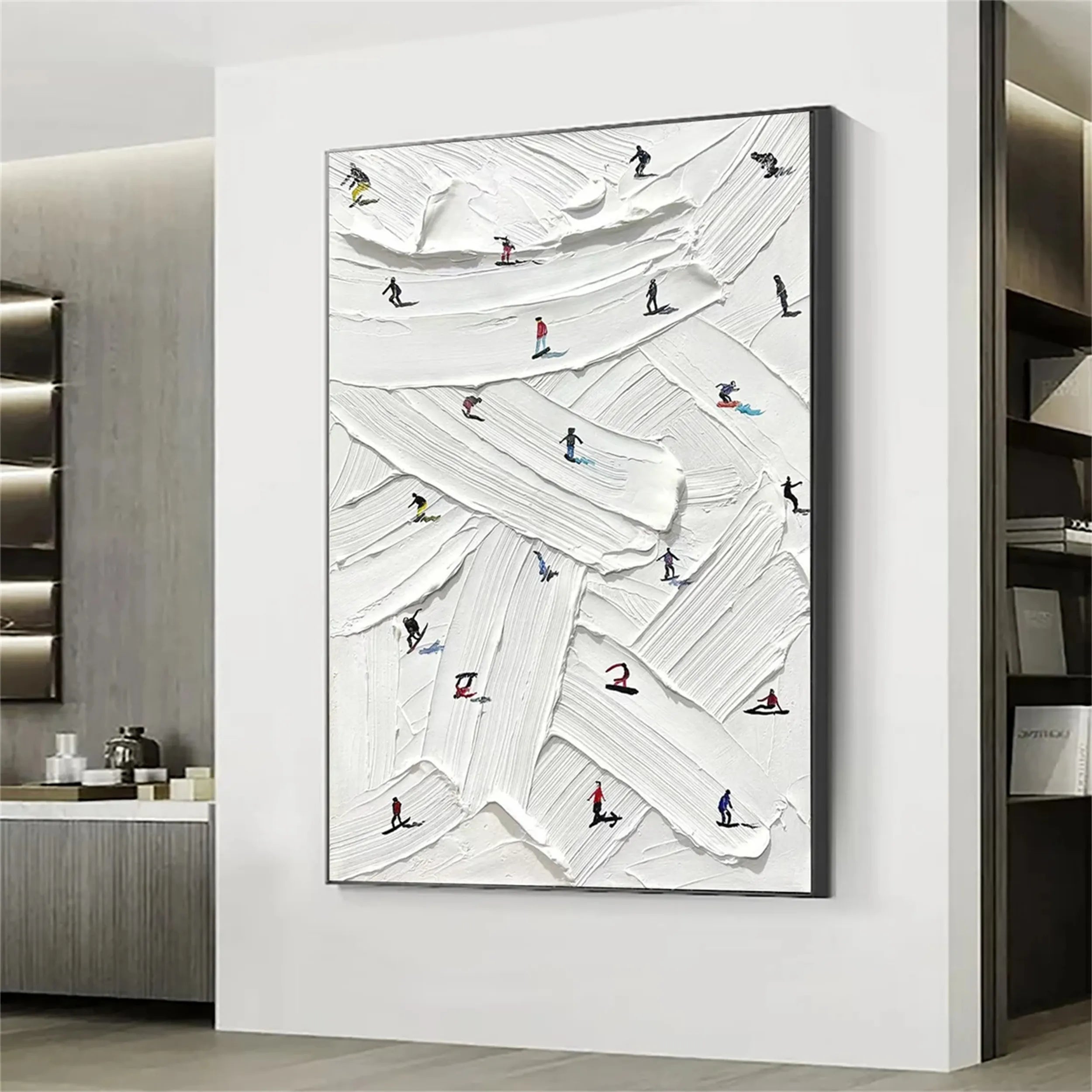 White Textured Minimalist Wall Art #WT152