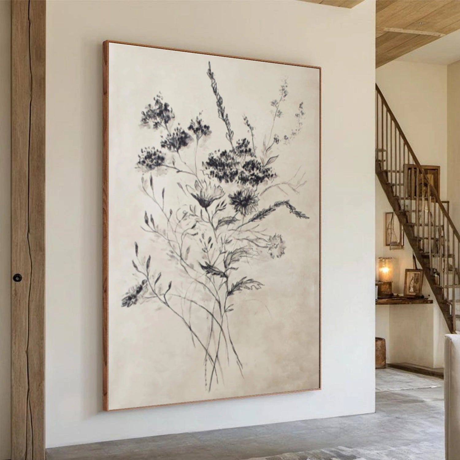 Tree And Flower Abstract Wall Art #TF189