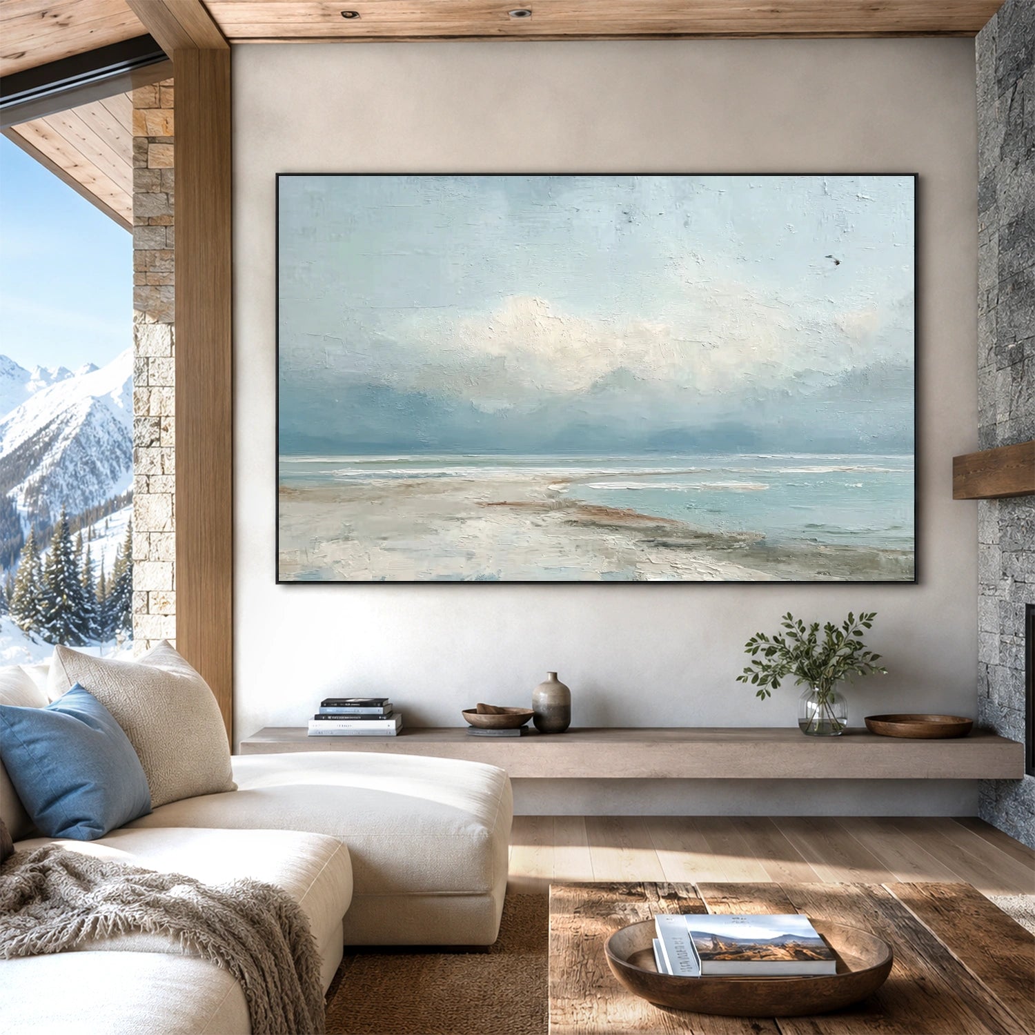 Sky And Ocean Abstract Wall Art #SO434