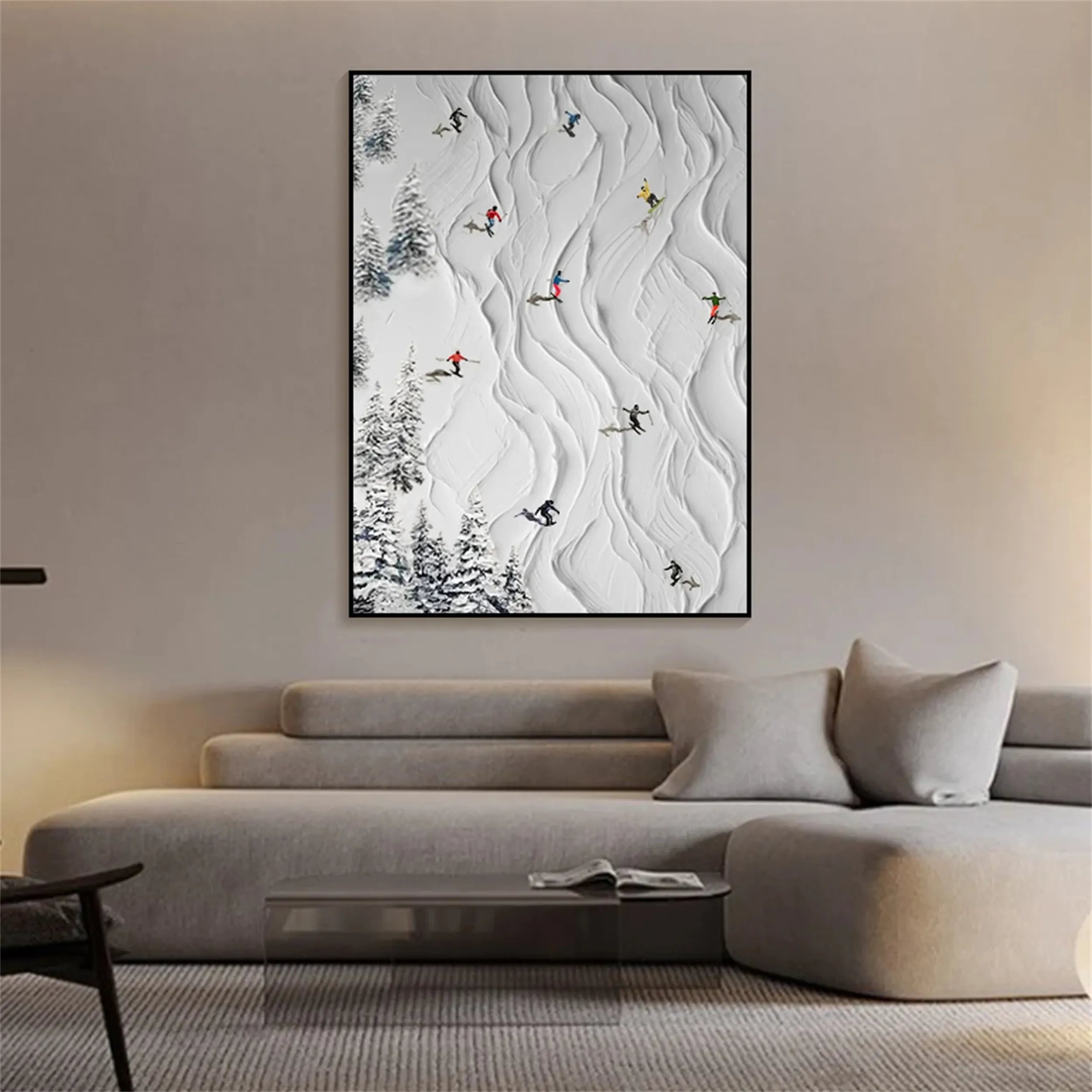 White Textured Minimalist Wall Art #WT149