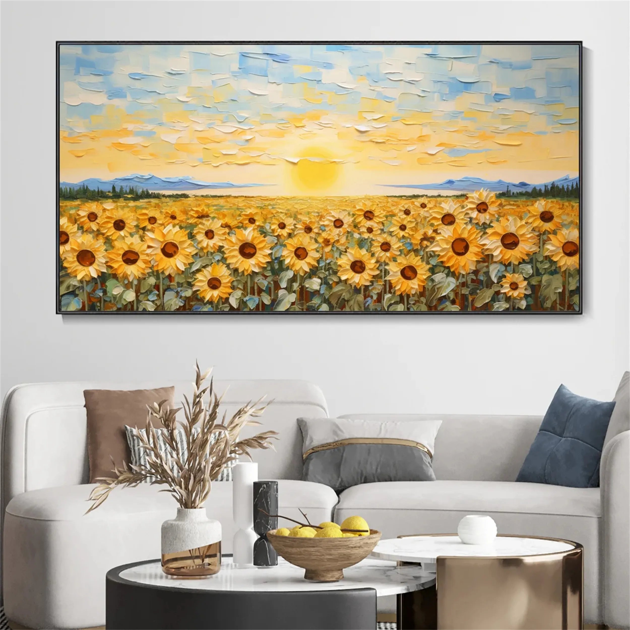 Colorful Tree And Flower Painting #TF061