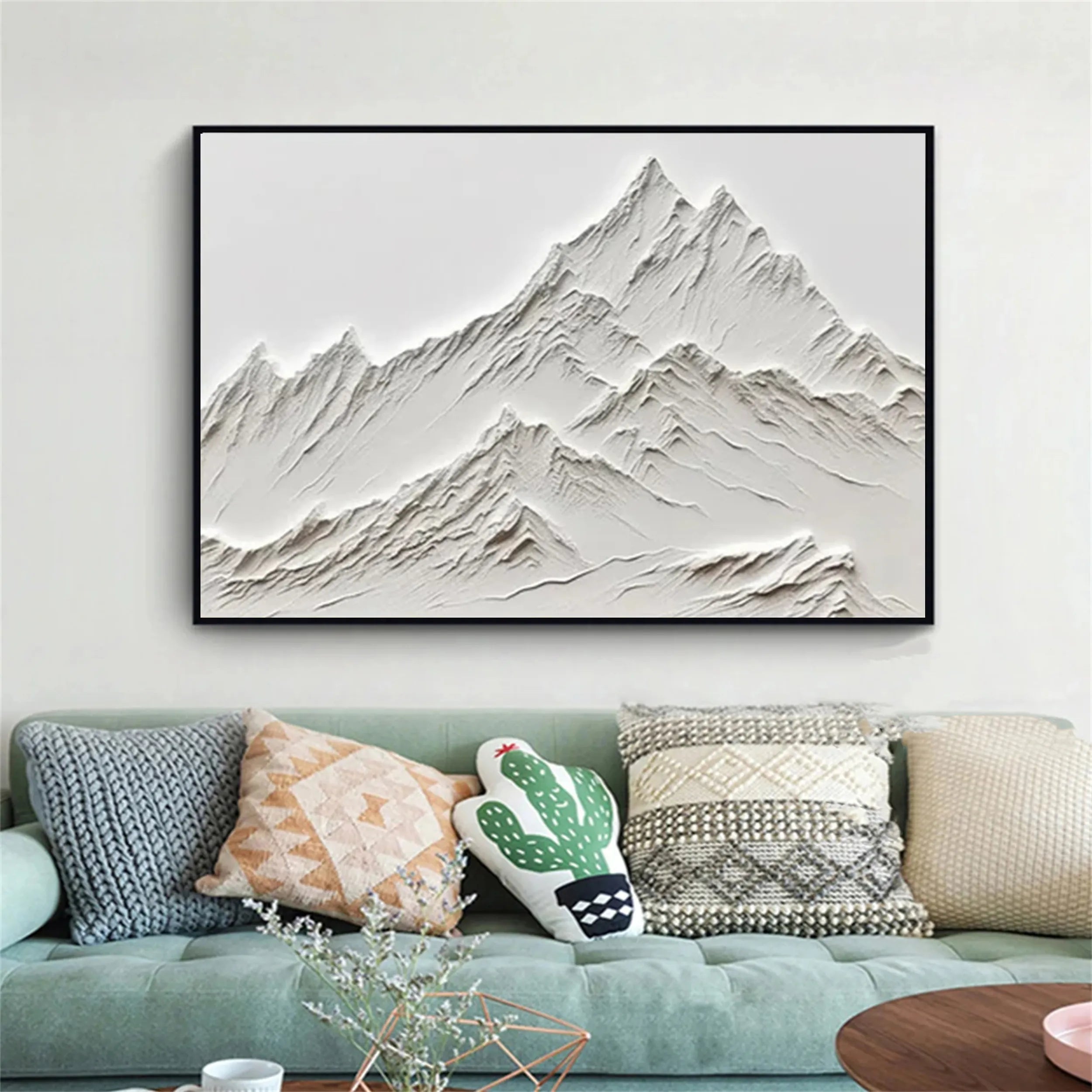 White Textured Minimalist Wall Art #WT139