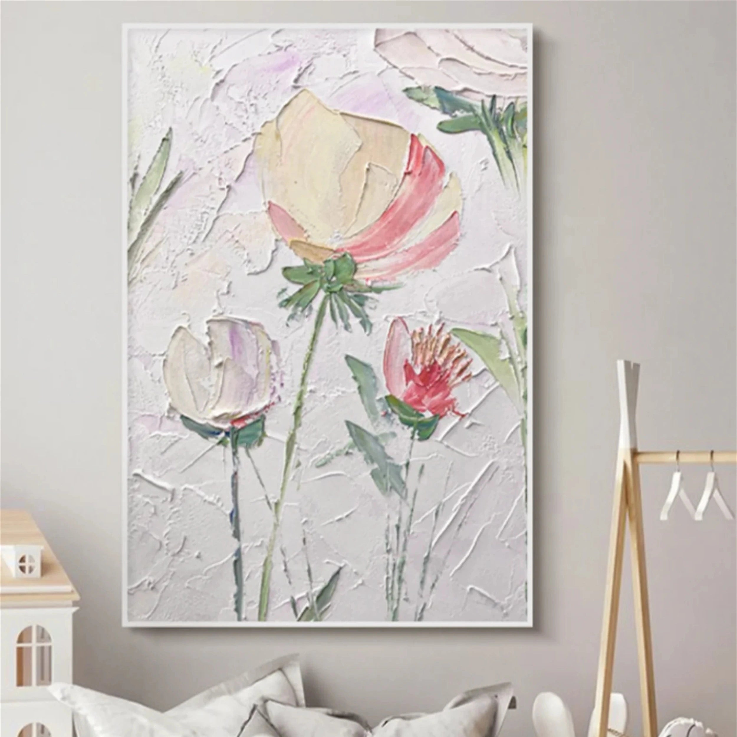 Colorful Tree And Flower Painting #TF001